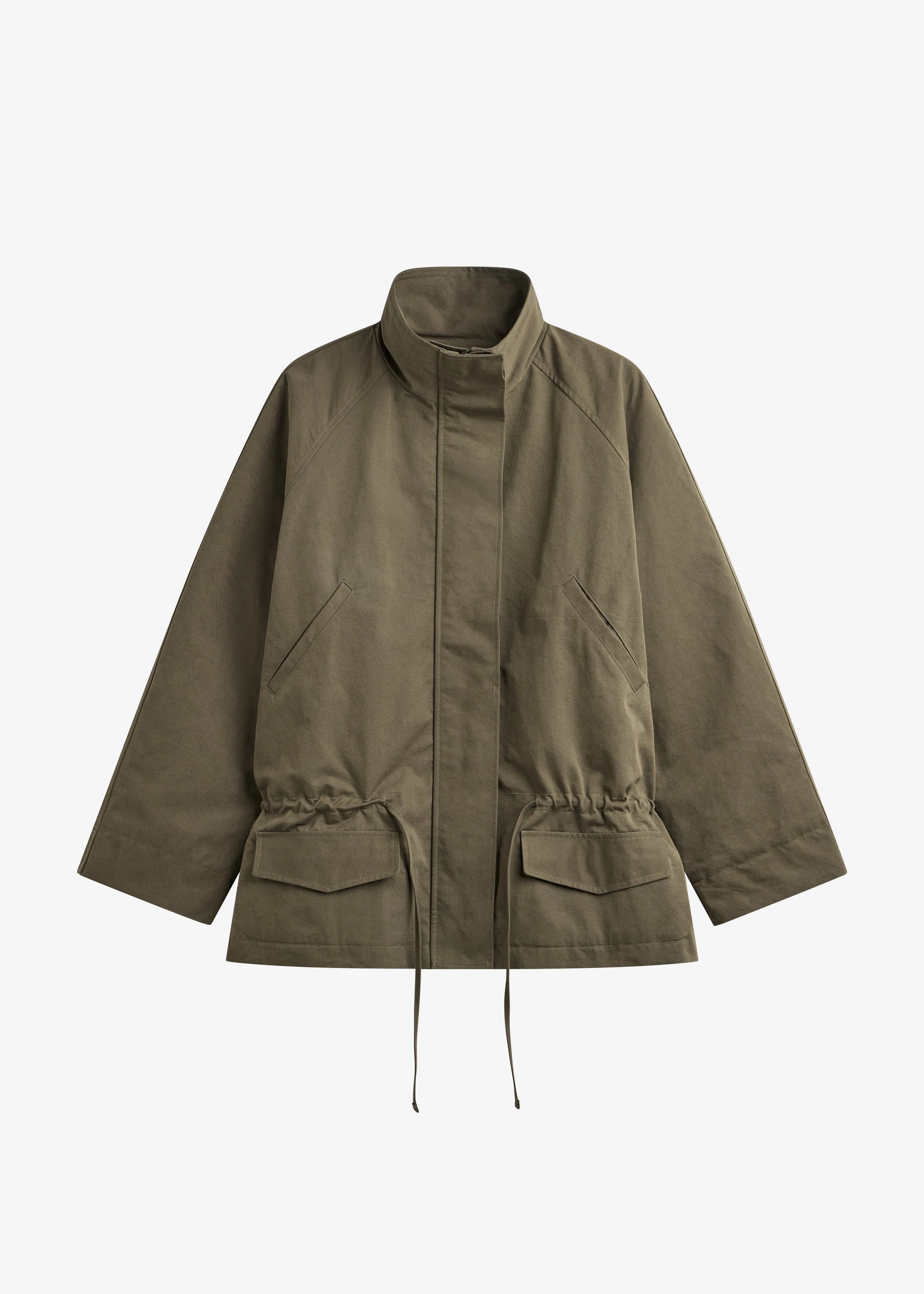 Alesie Drawstring Jacket - Olive Brown - Image 8