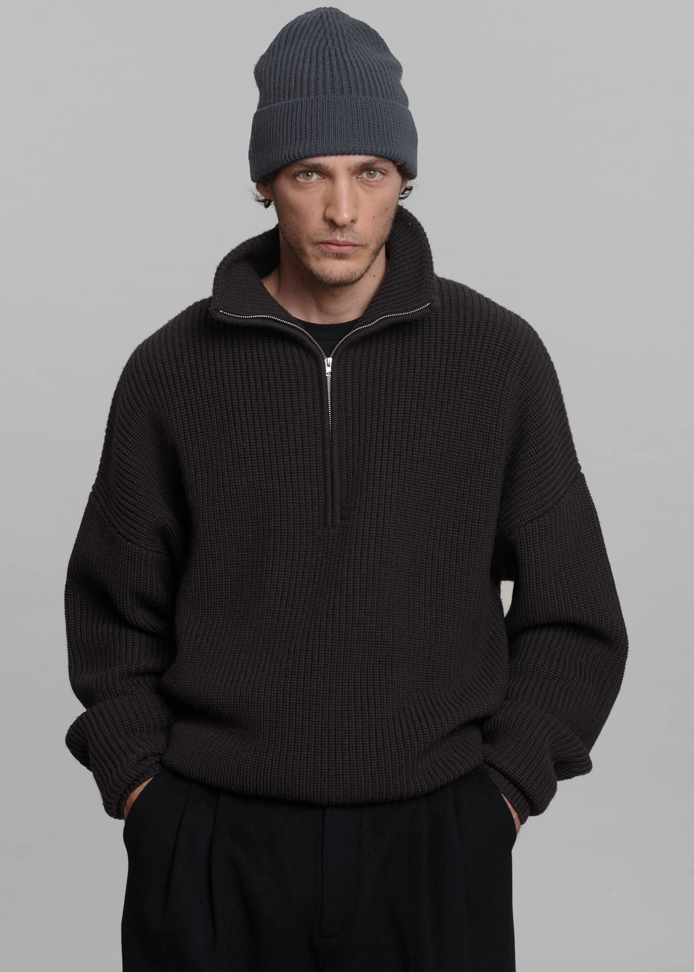 Amo Wool Beanie - Grey Melange - Image 3