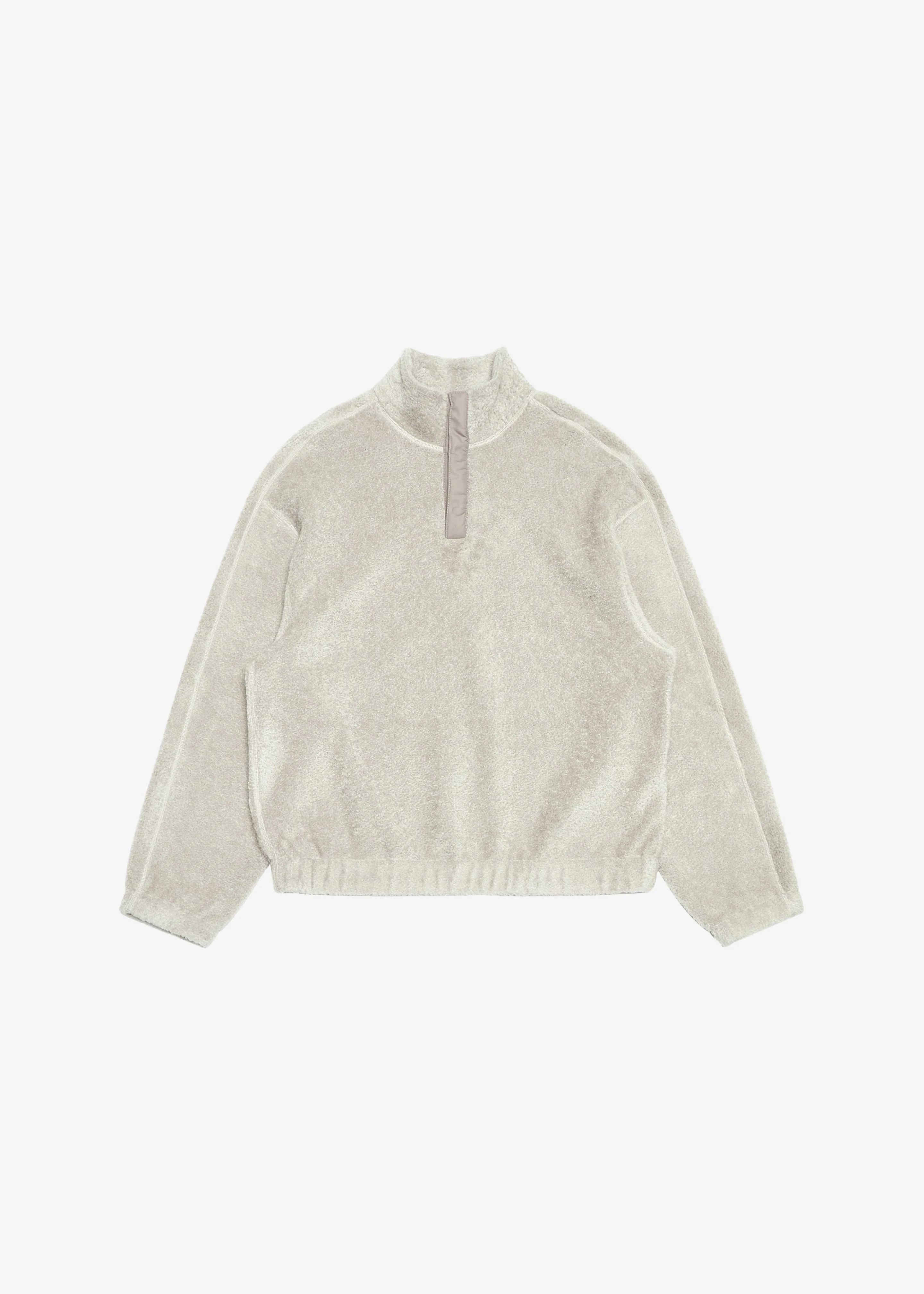 Amomento Fluffy Oversized Half Neck Pullover - Grey - Image 10