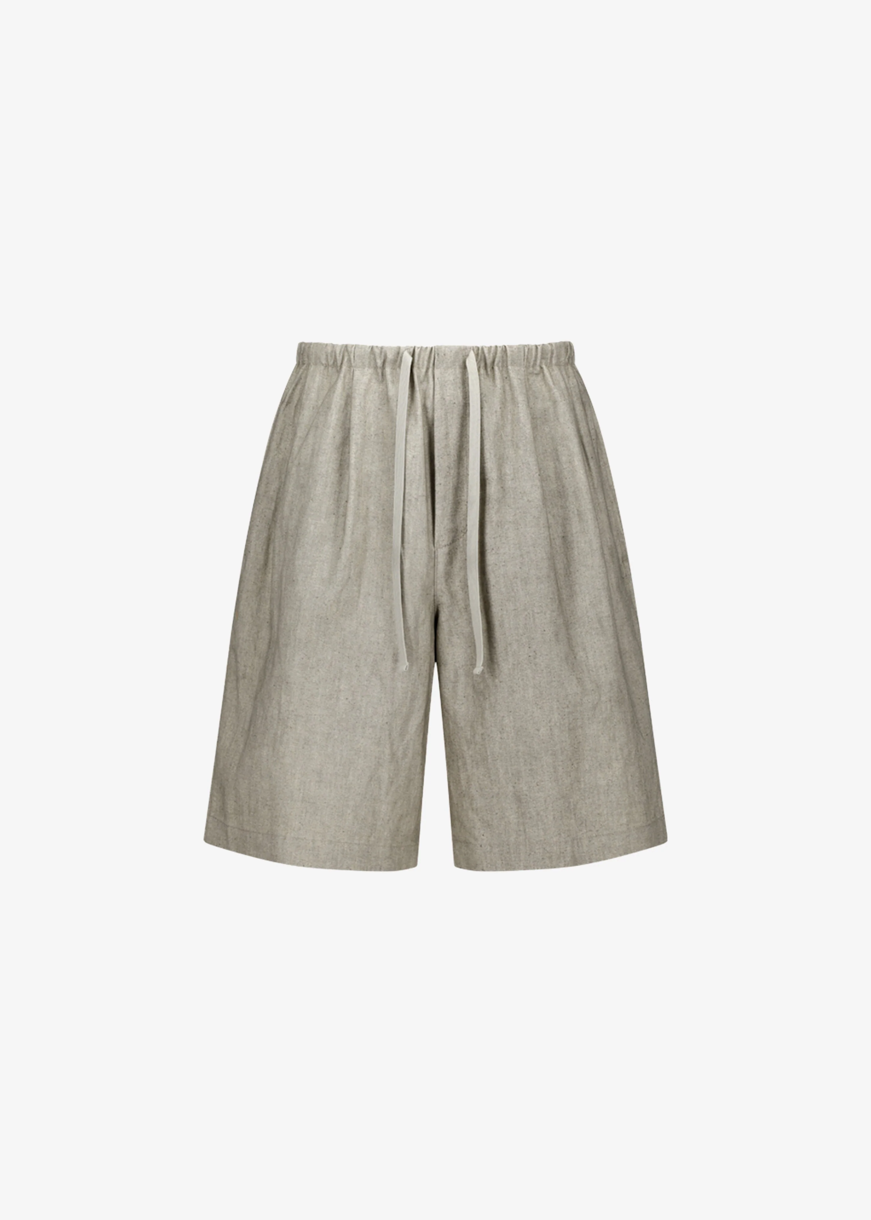 Amomento Linen Drawstring Shorts - Beige - Image 6