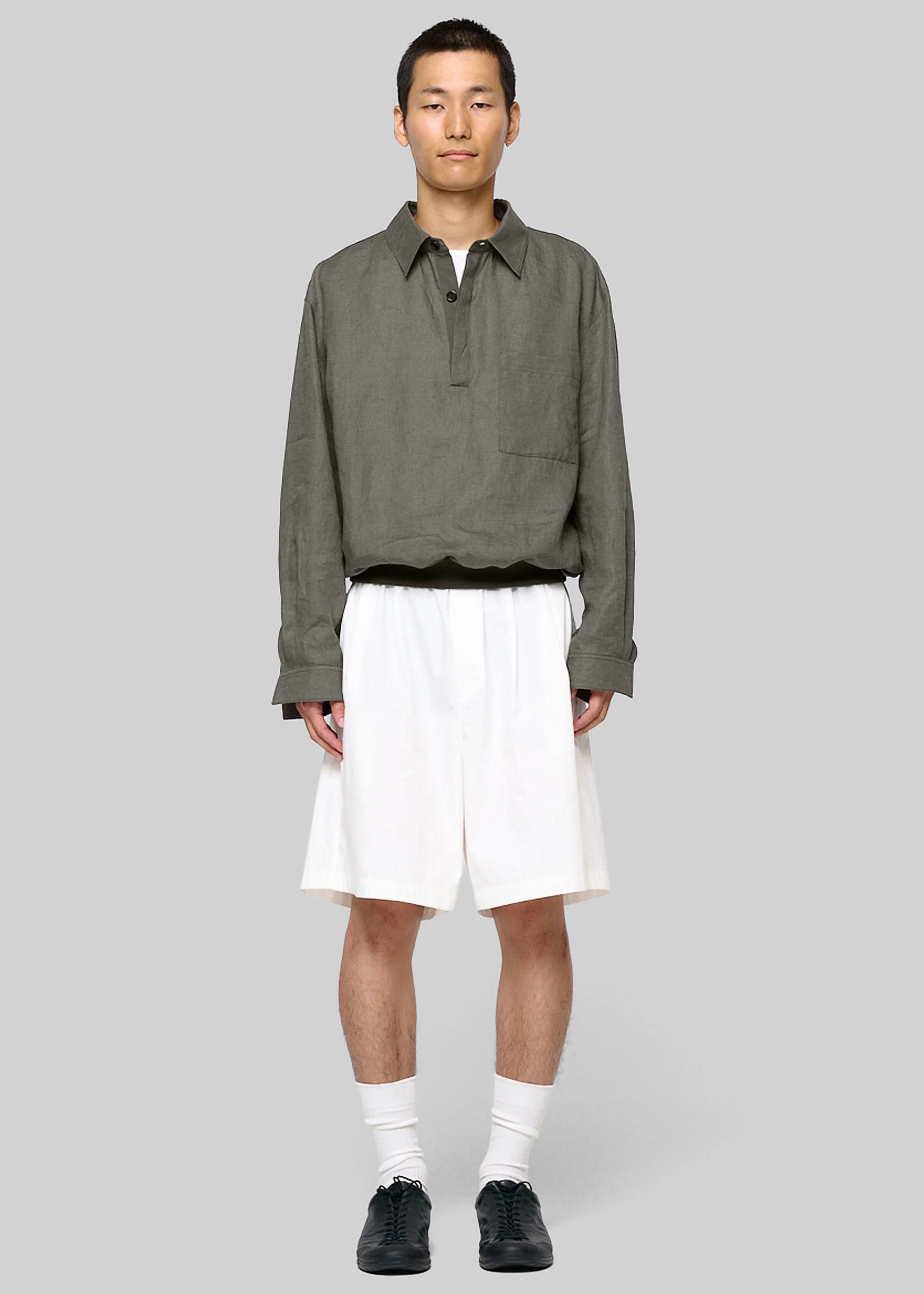 Amomento Linen Pullover - Khaki