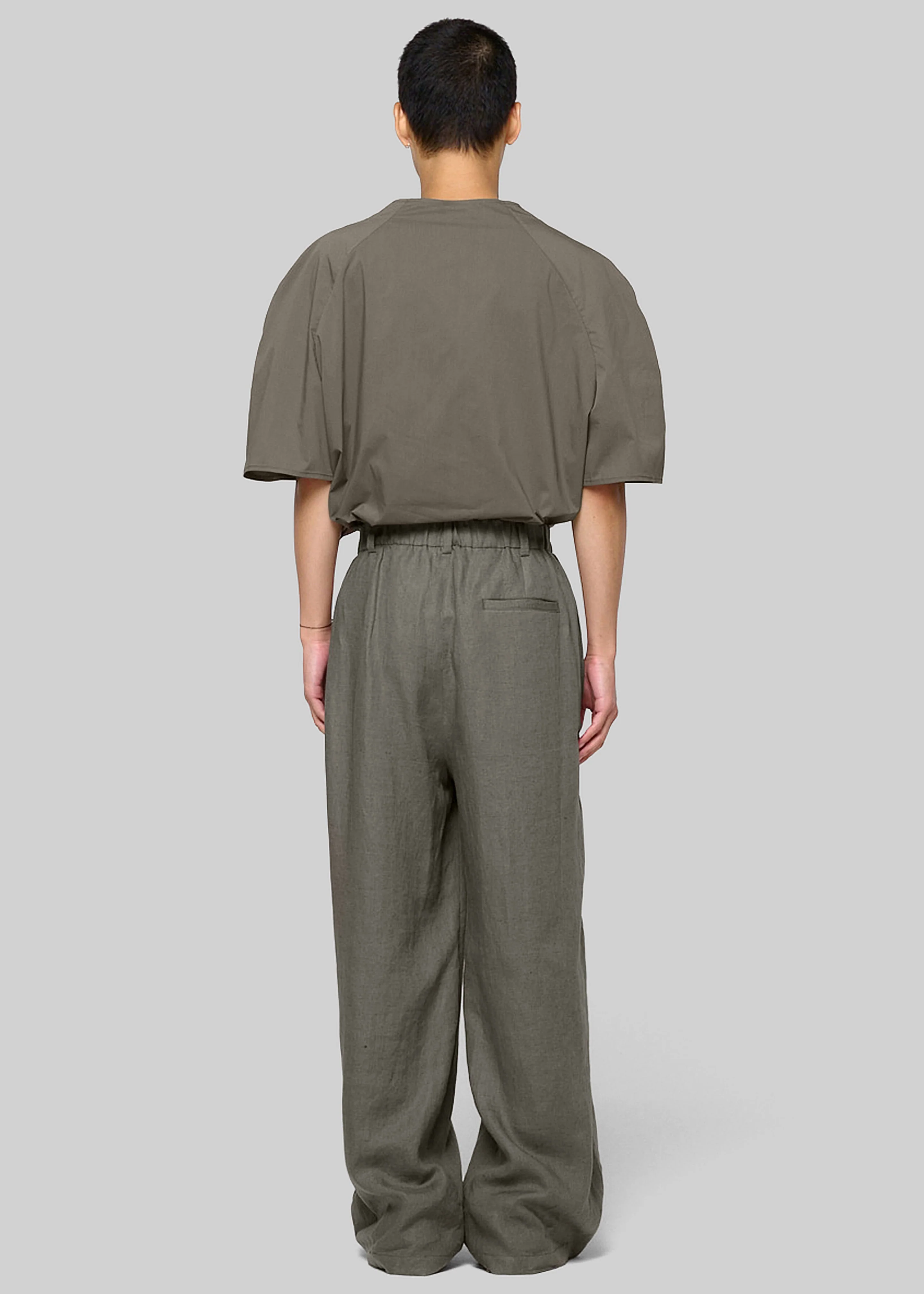 Amomento Raglan Cowl Neck Top - Khaki - Image 4