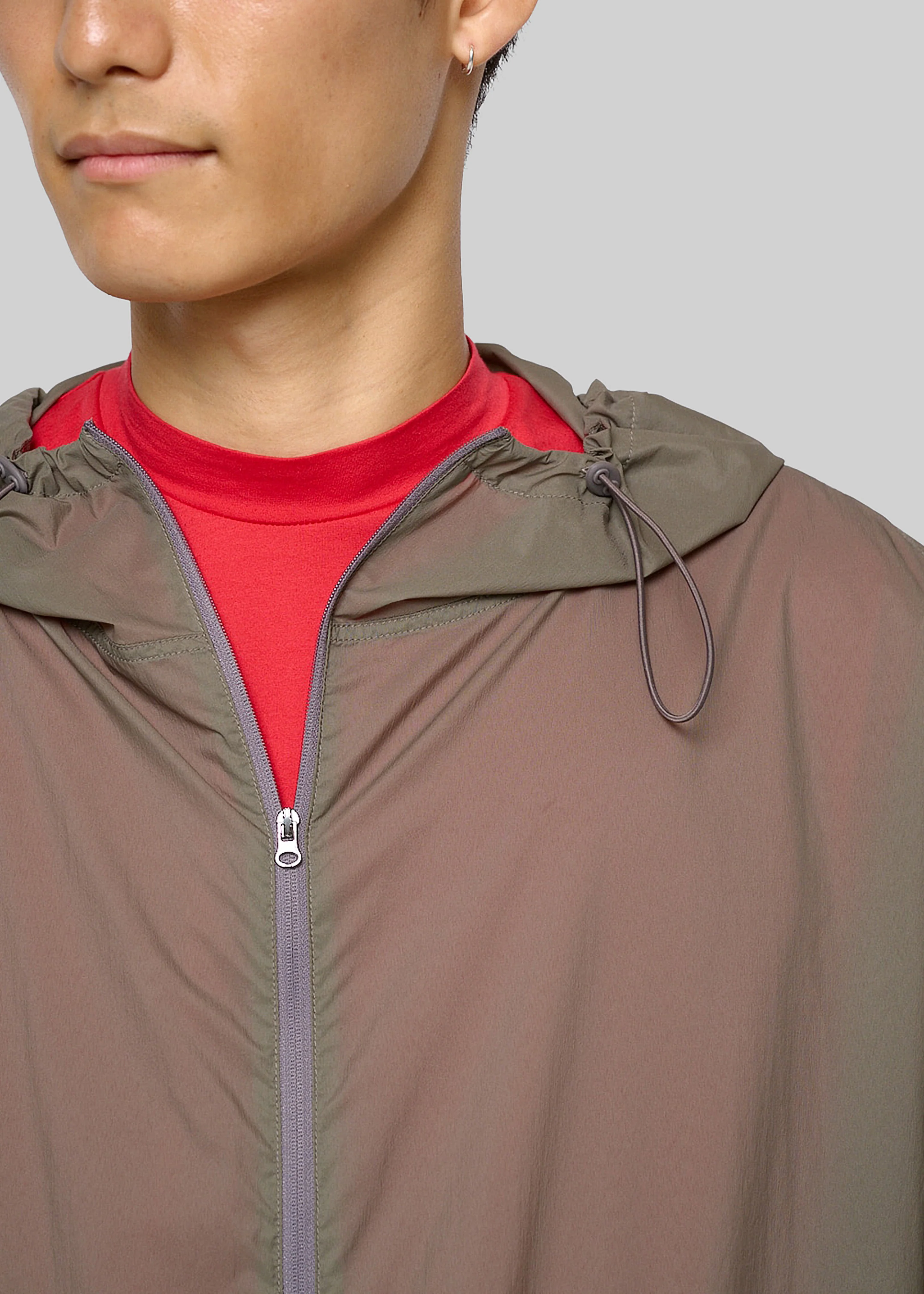 Amomento Raglan Hooded Jumper - Khaki - Image 3