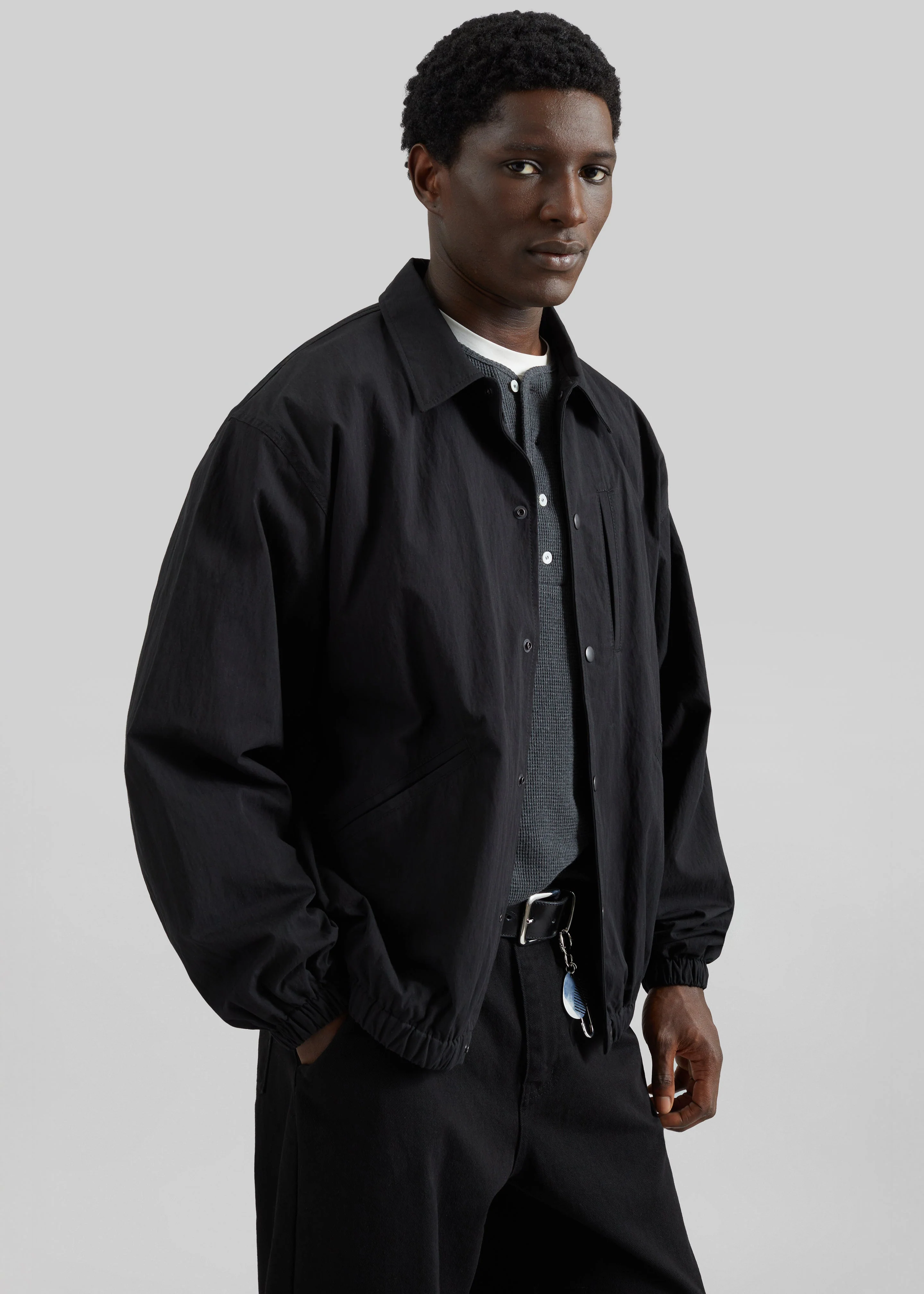 Andres Coach Jacket - Black - Image 4