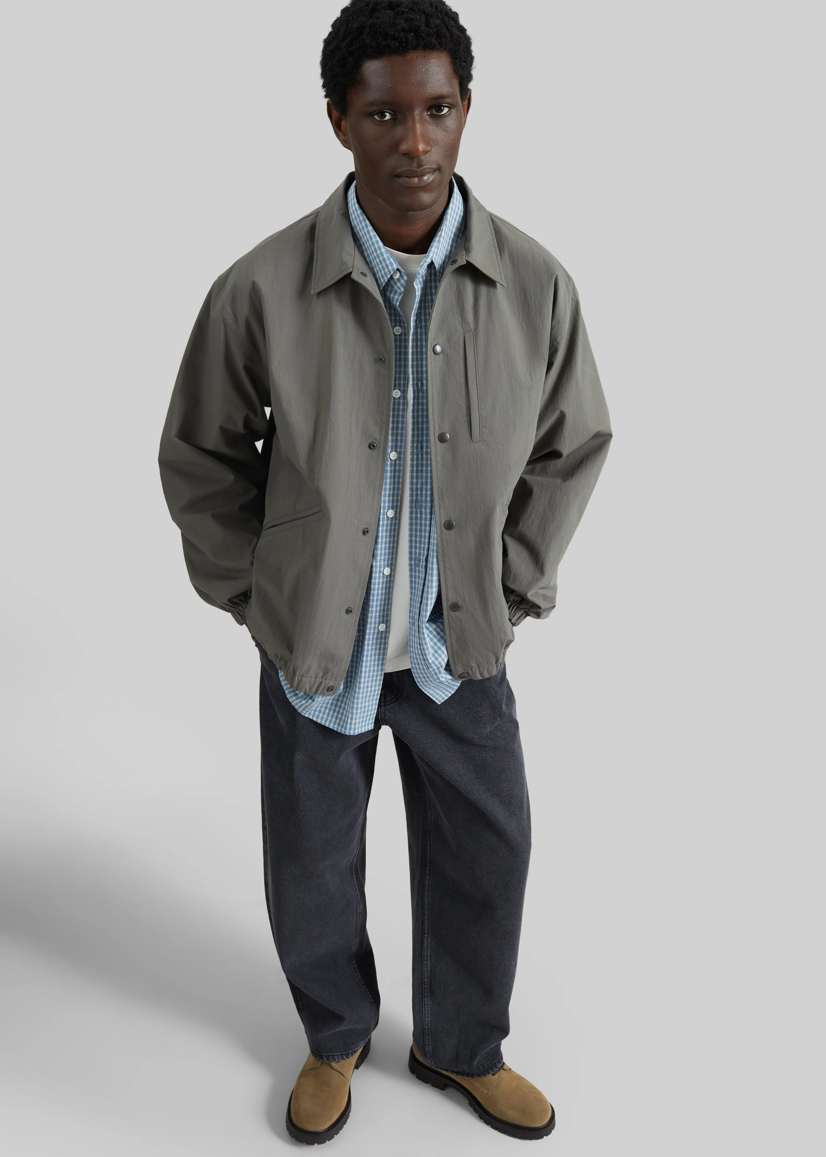 Andres Coach Jacket - Pale Olive - Image 2