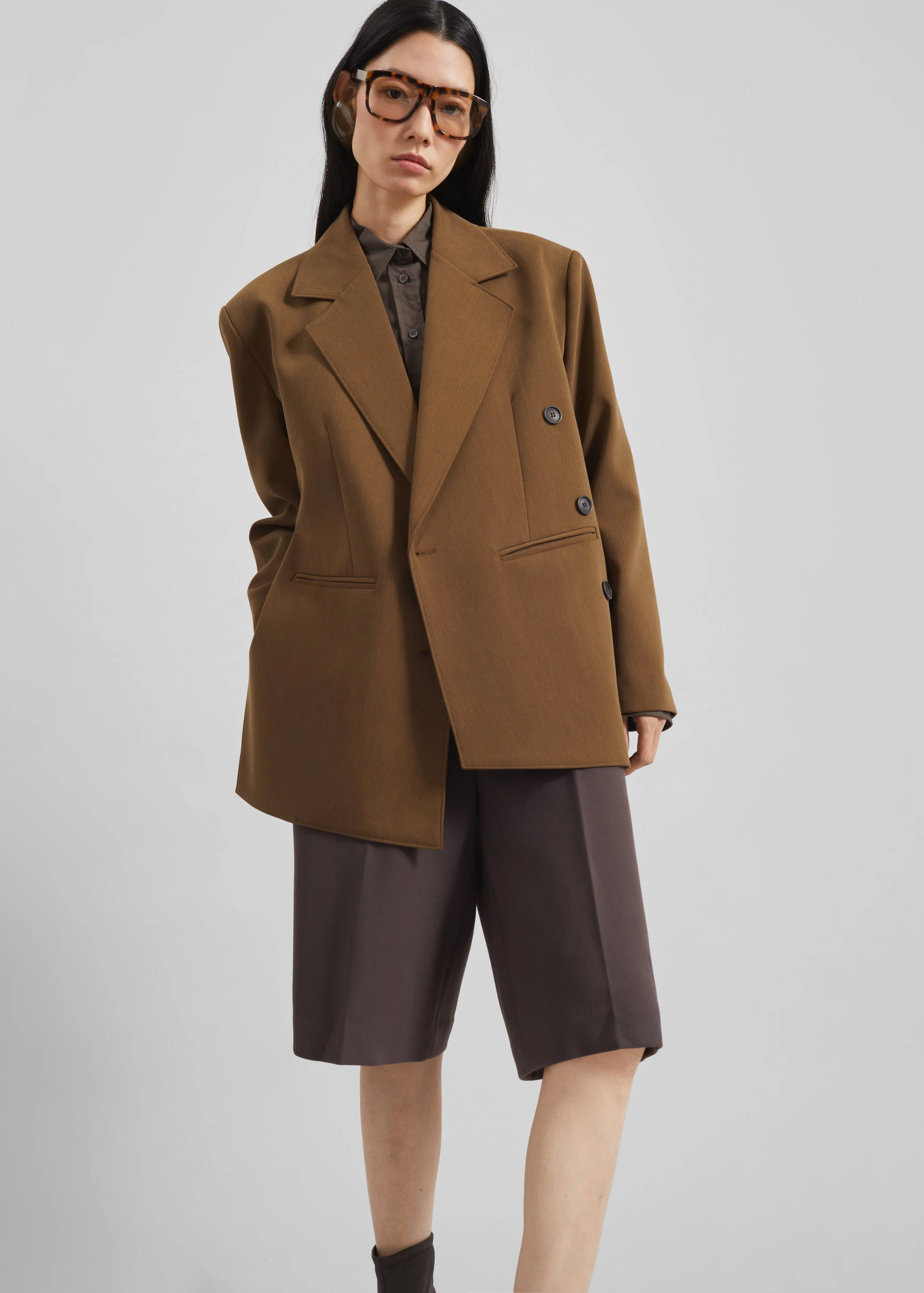 Antwerp Wrap Blazer - Brown