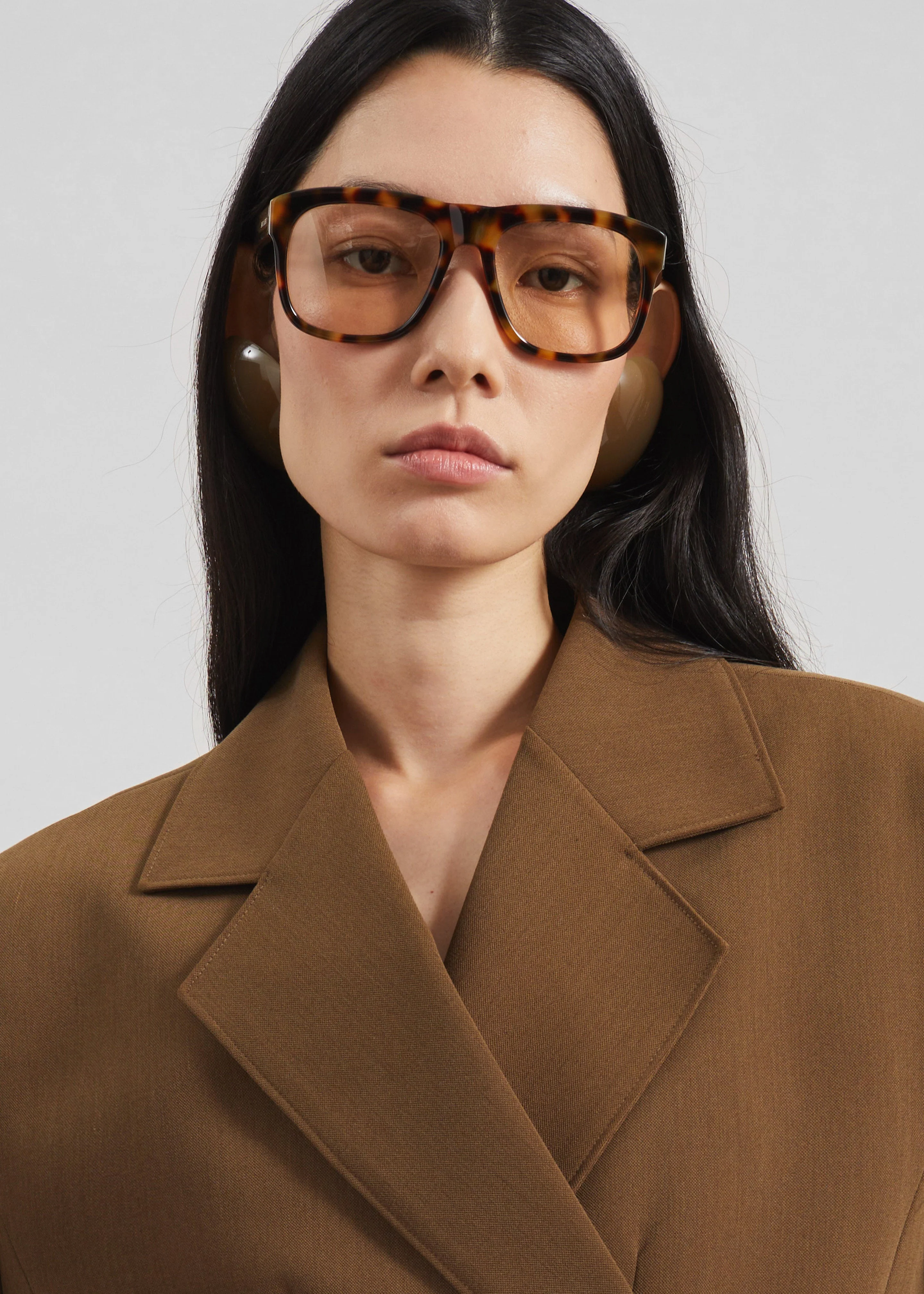 Antwerp Wrap Blazer - Brown - Image 3