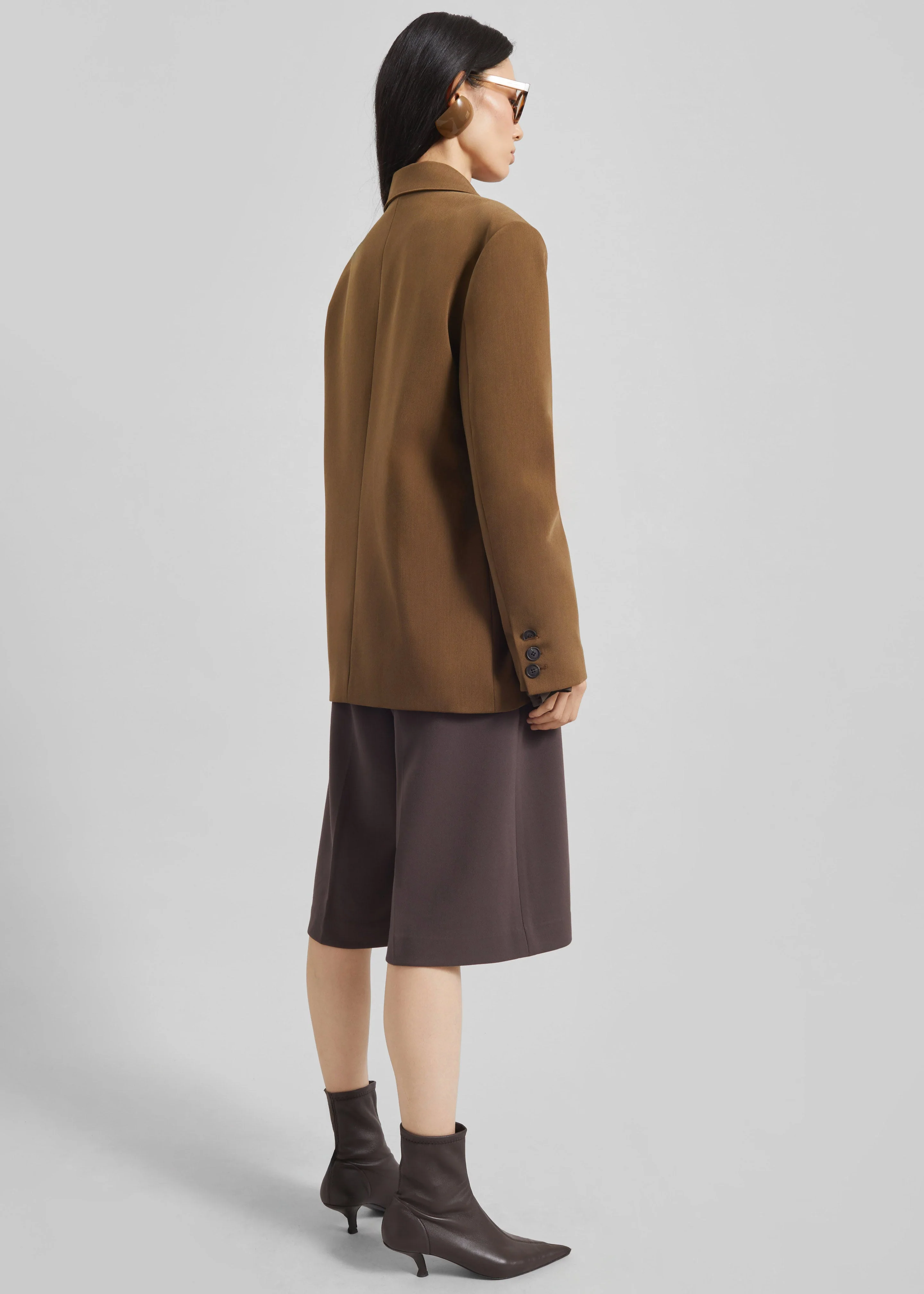 Antwerp Wrap Blazer - Brown - Image 7