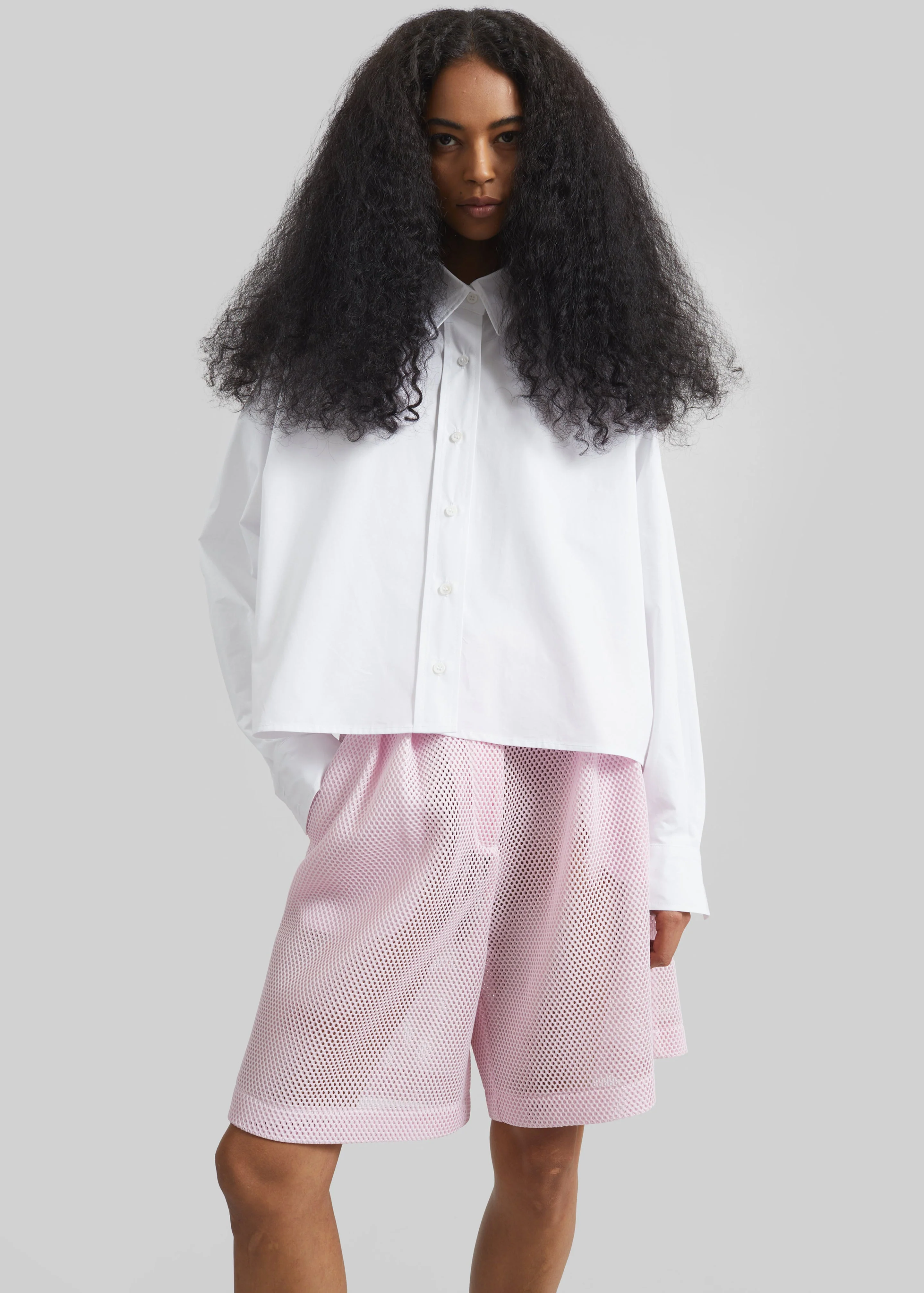 Arlen Cotton Boxy Shirt - White