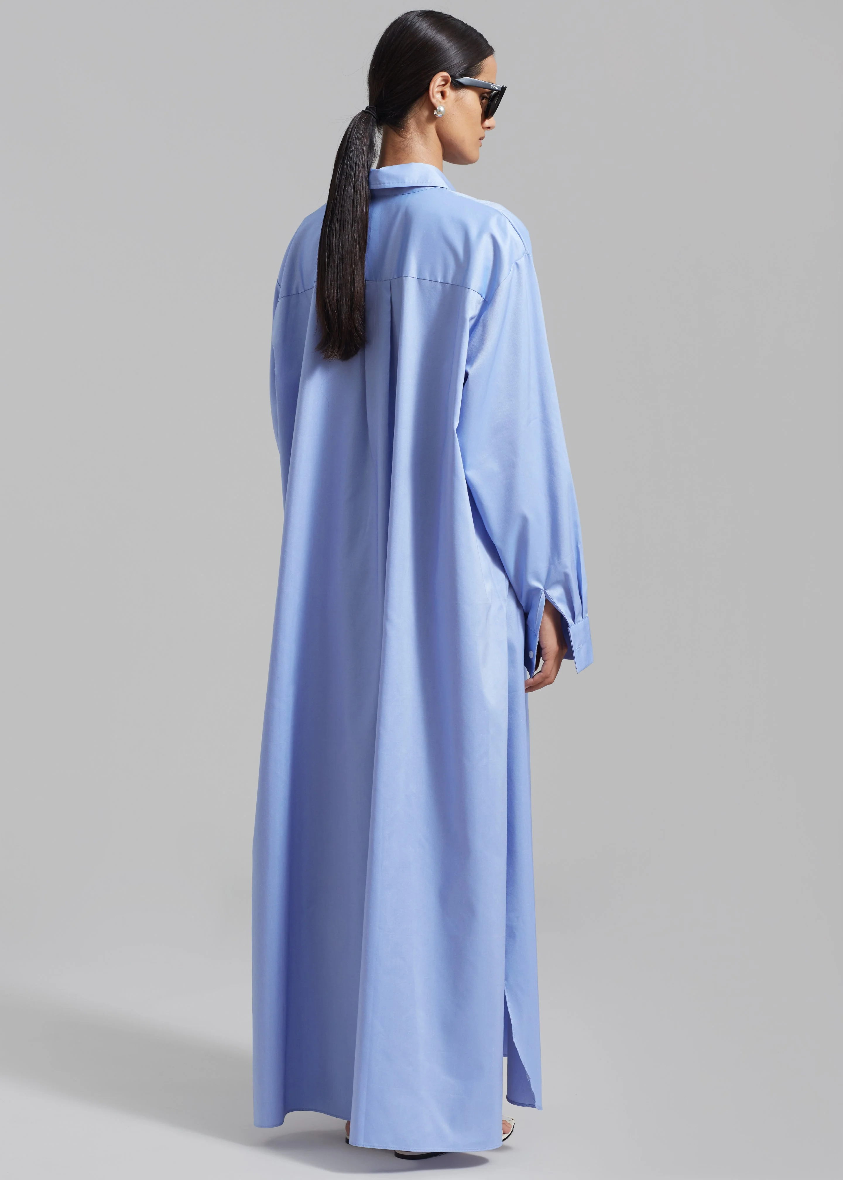 Avery Shirt Dress - Blue - Image 7