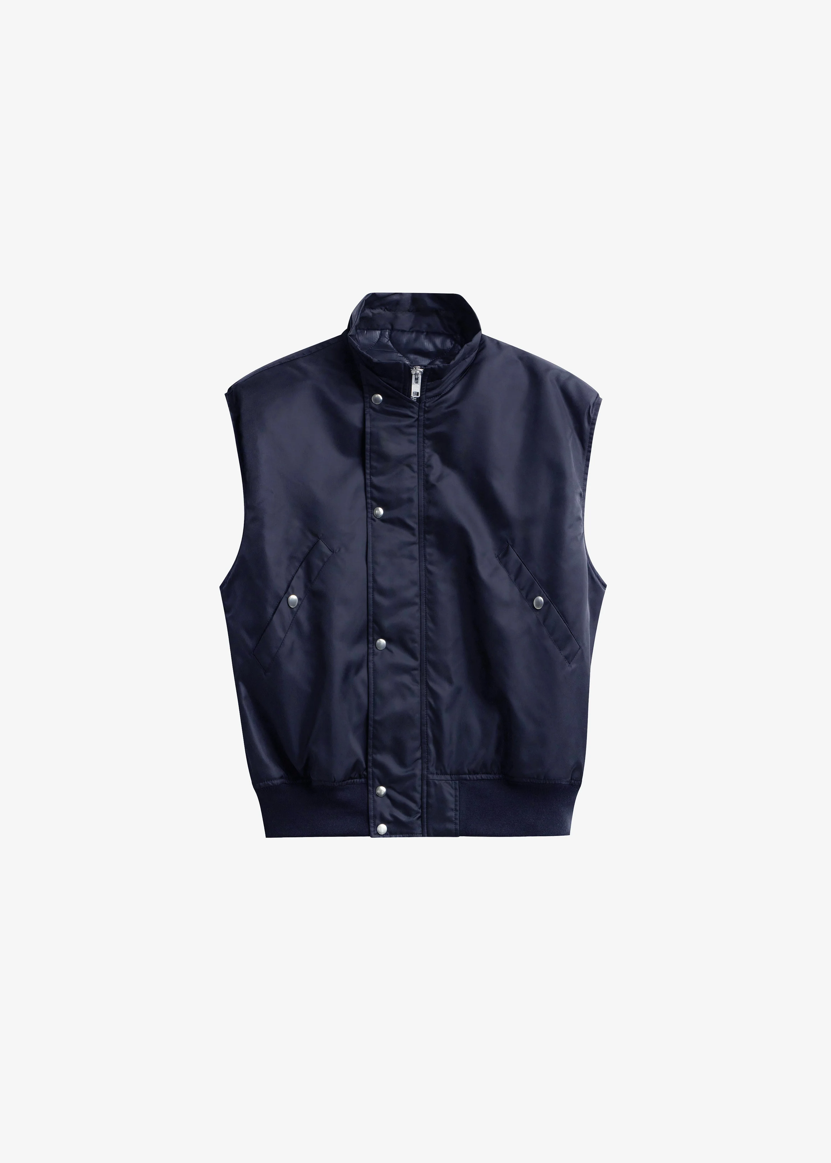 Aysen Sleeveless Bomber Jacket - Navy - Image 8