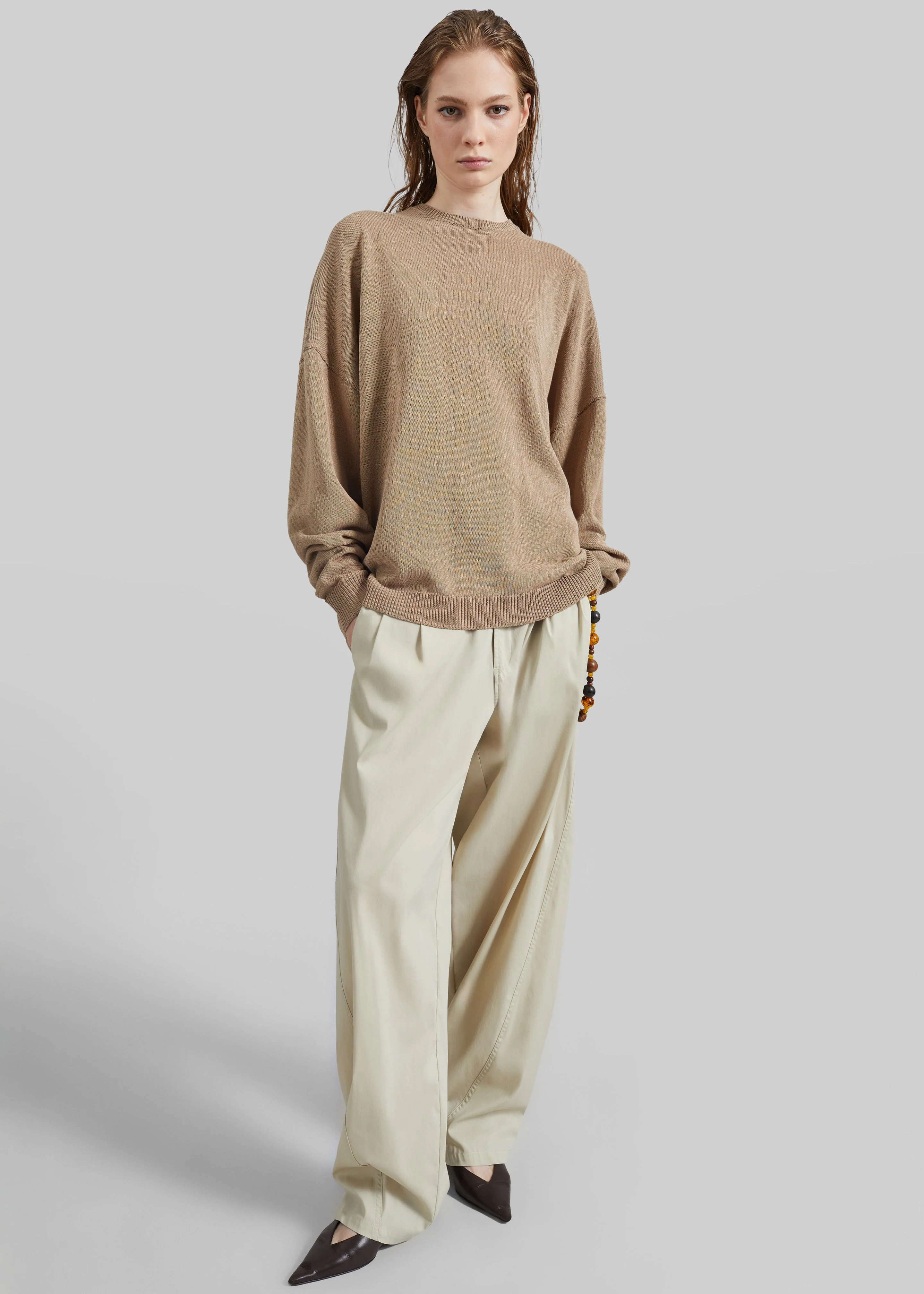 Basel Crew Neck Sweater - Beige - Image 4