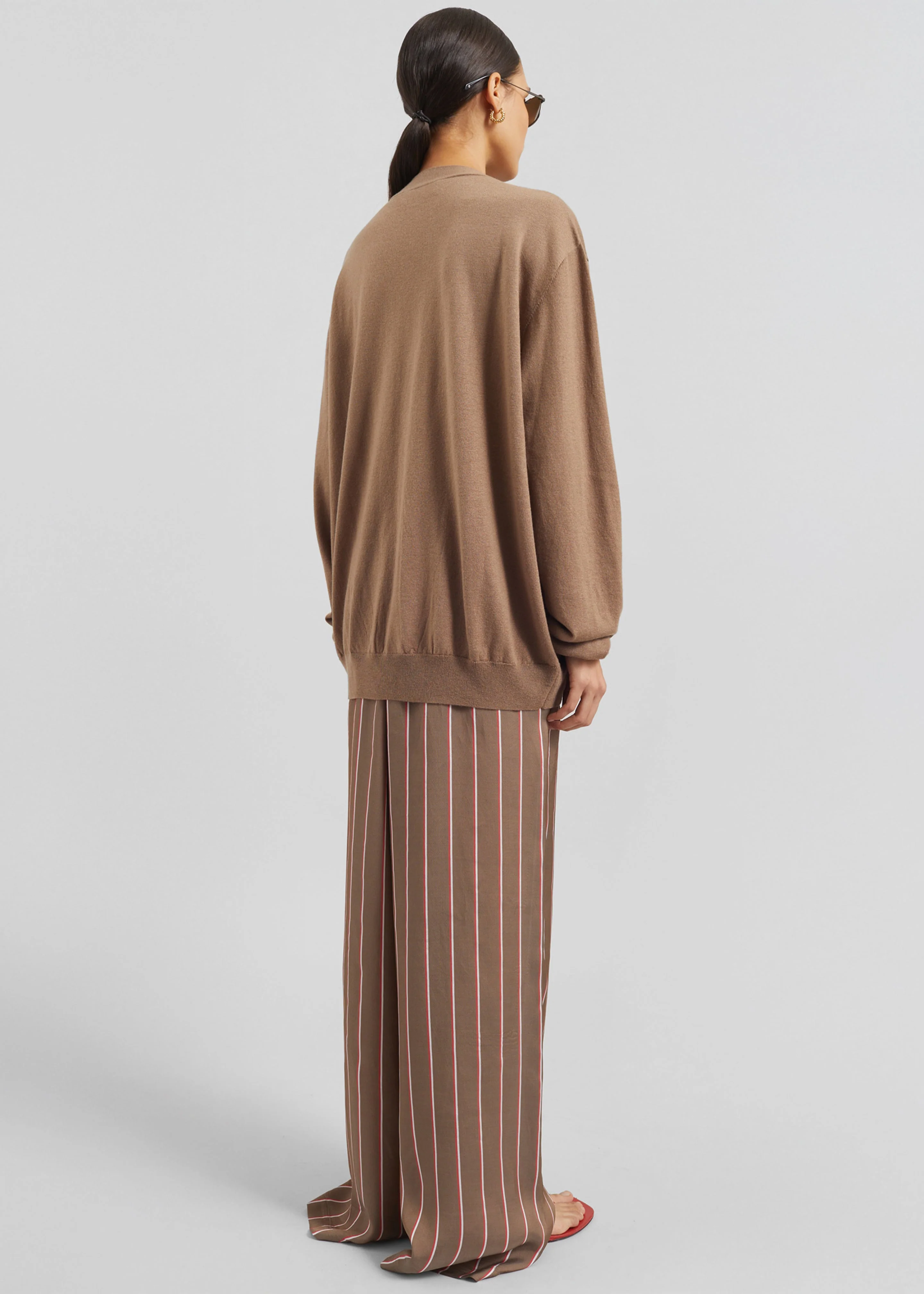 Baxter Fluid Track Pants - Brown Multi Stripe - Image 6