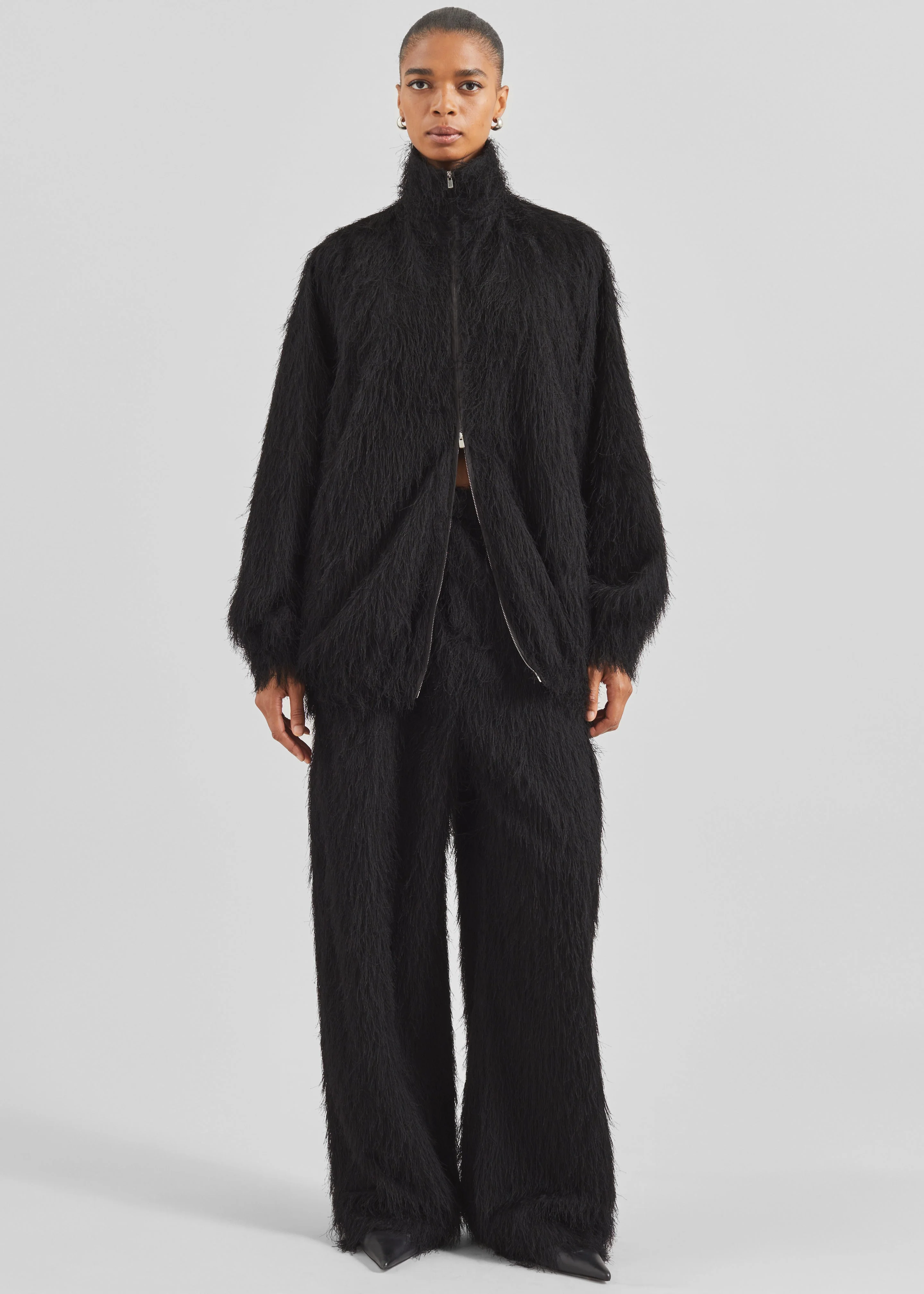 Baxter Fringed Track Jacket - Black - Image 4
