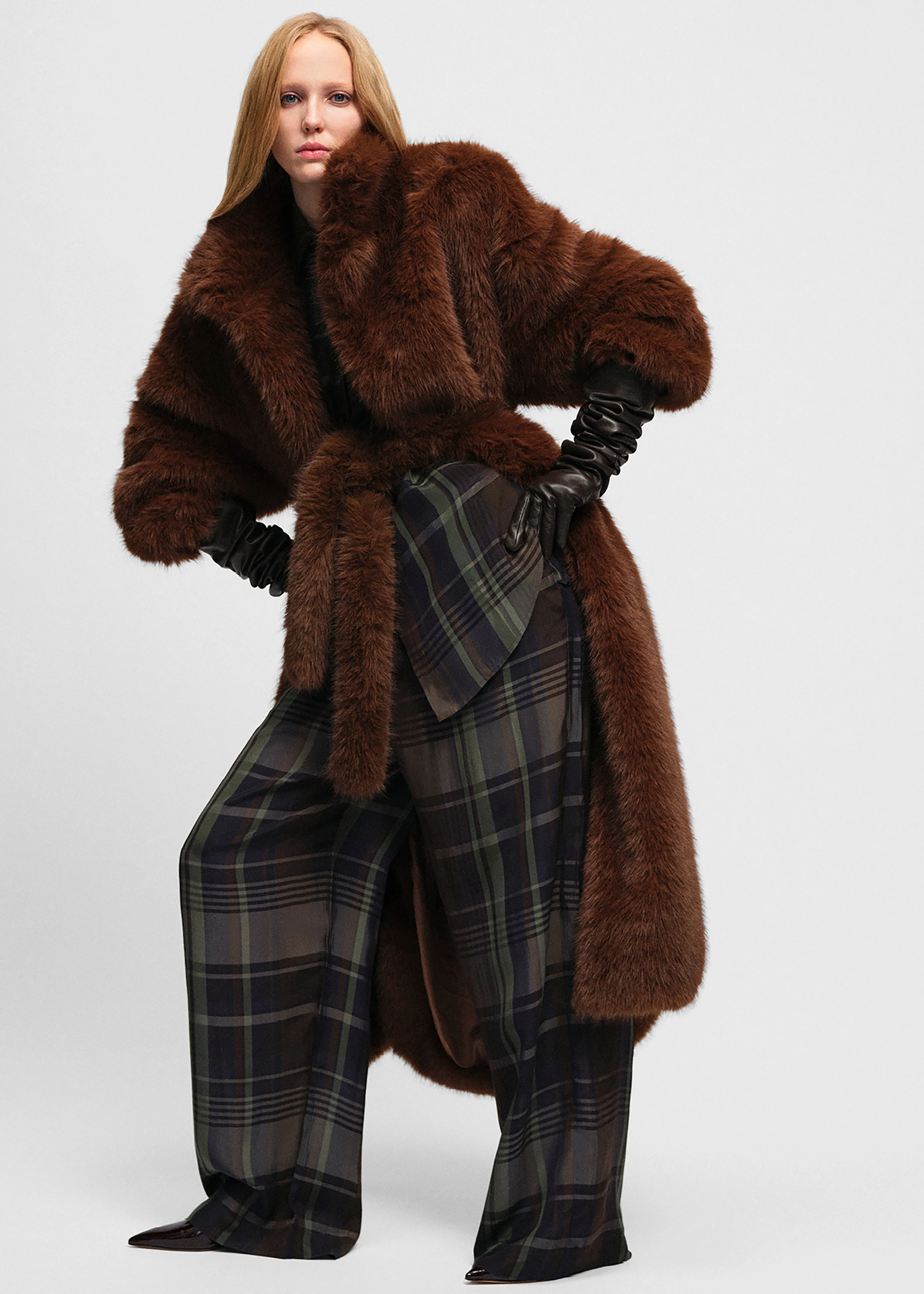 Baxter Sheer Fluid Track Pants - Navy Tartan - Image 7