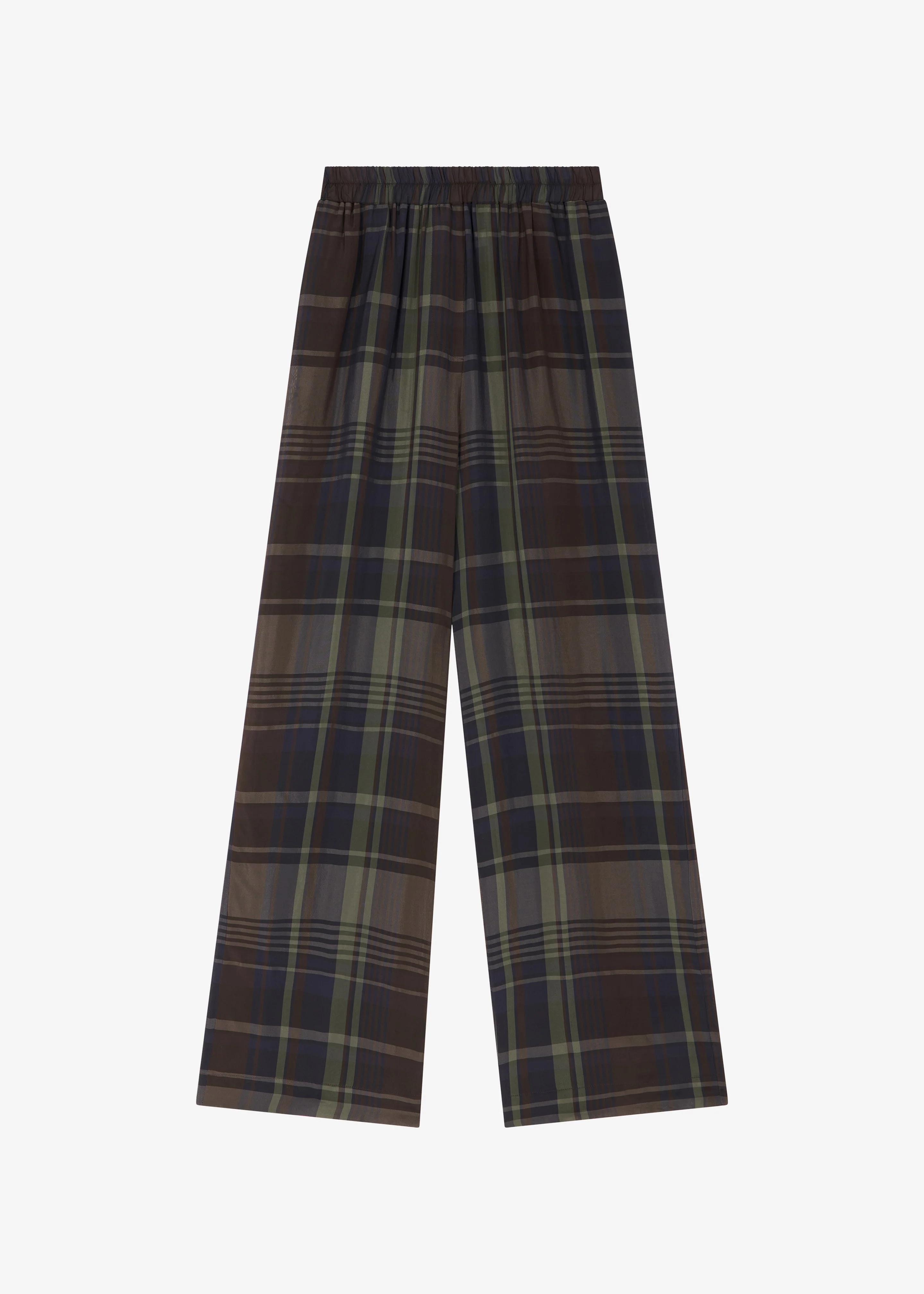 Baxter Sheer Fluid Track Pants - Navy Tartan - Image 9