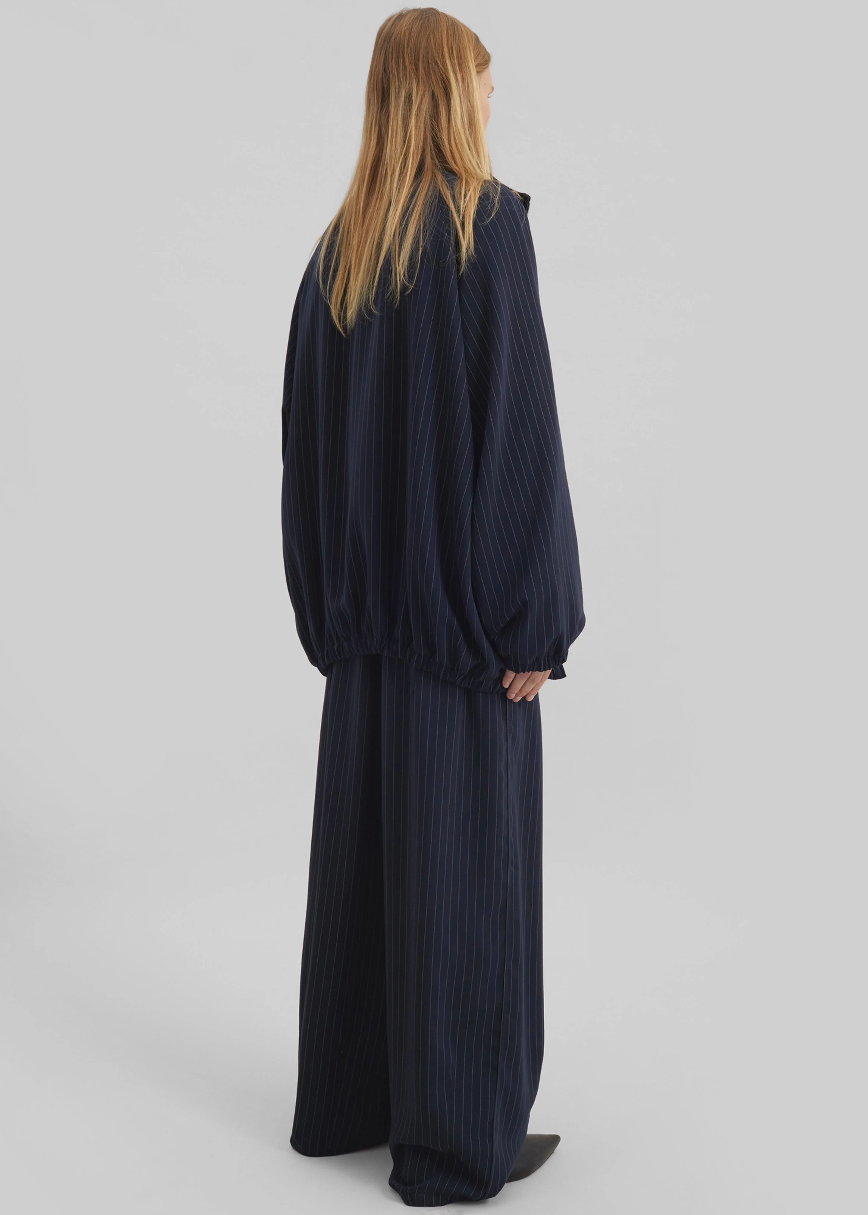 Baxter Track Jacket - Navy/White Pinstripe - Image 7