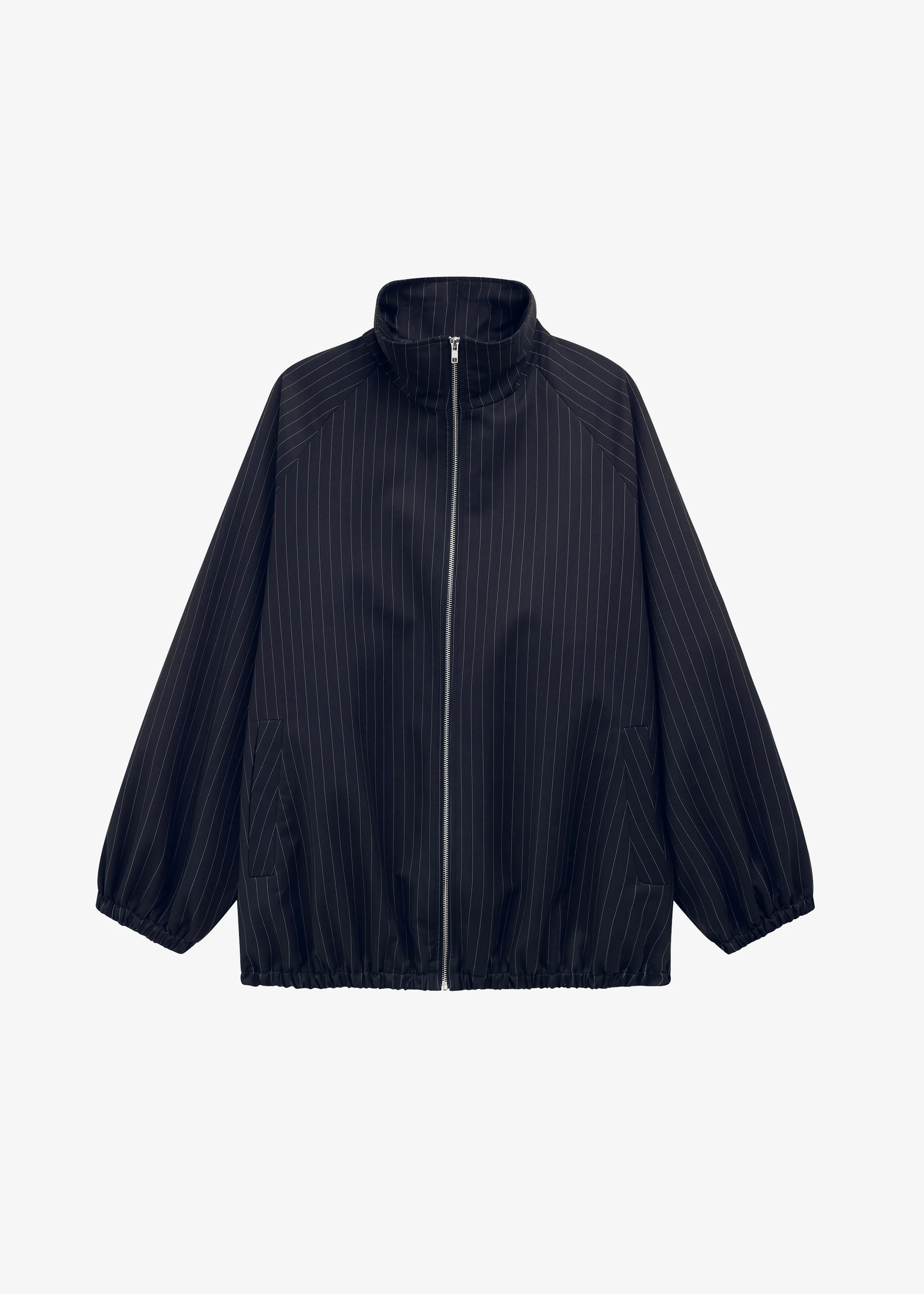 Baxter Track Jacket - Navy/White Pinstripe - Image 9