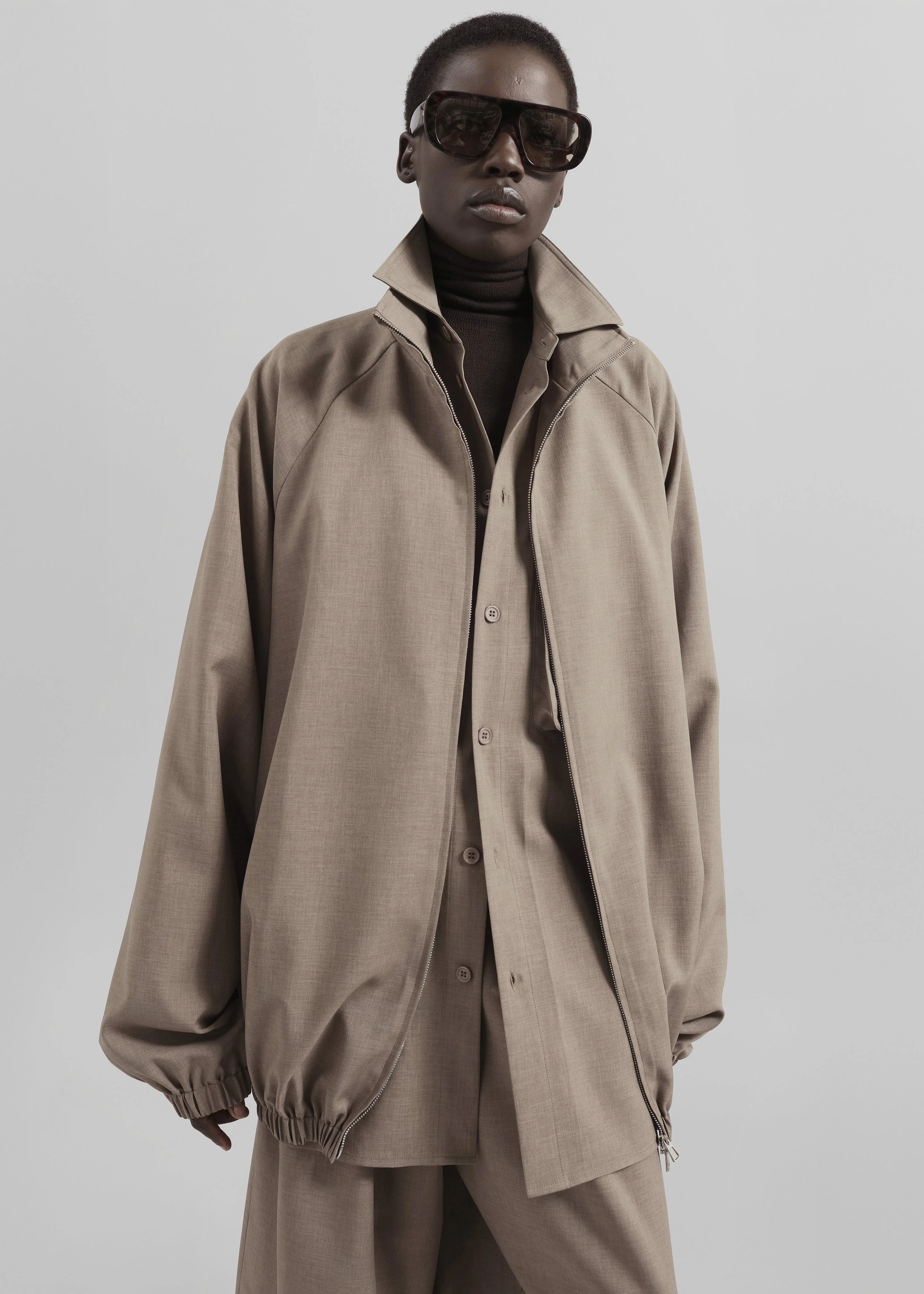 Baxter Track Jacket - Taupe - Image 5
