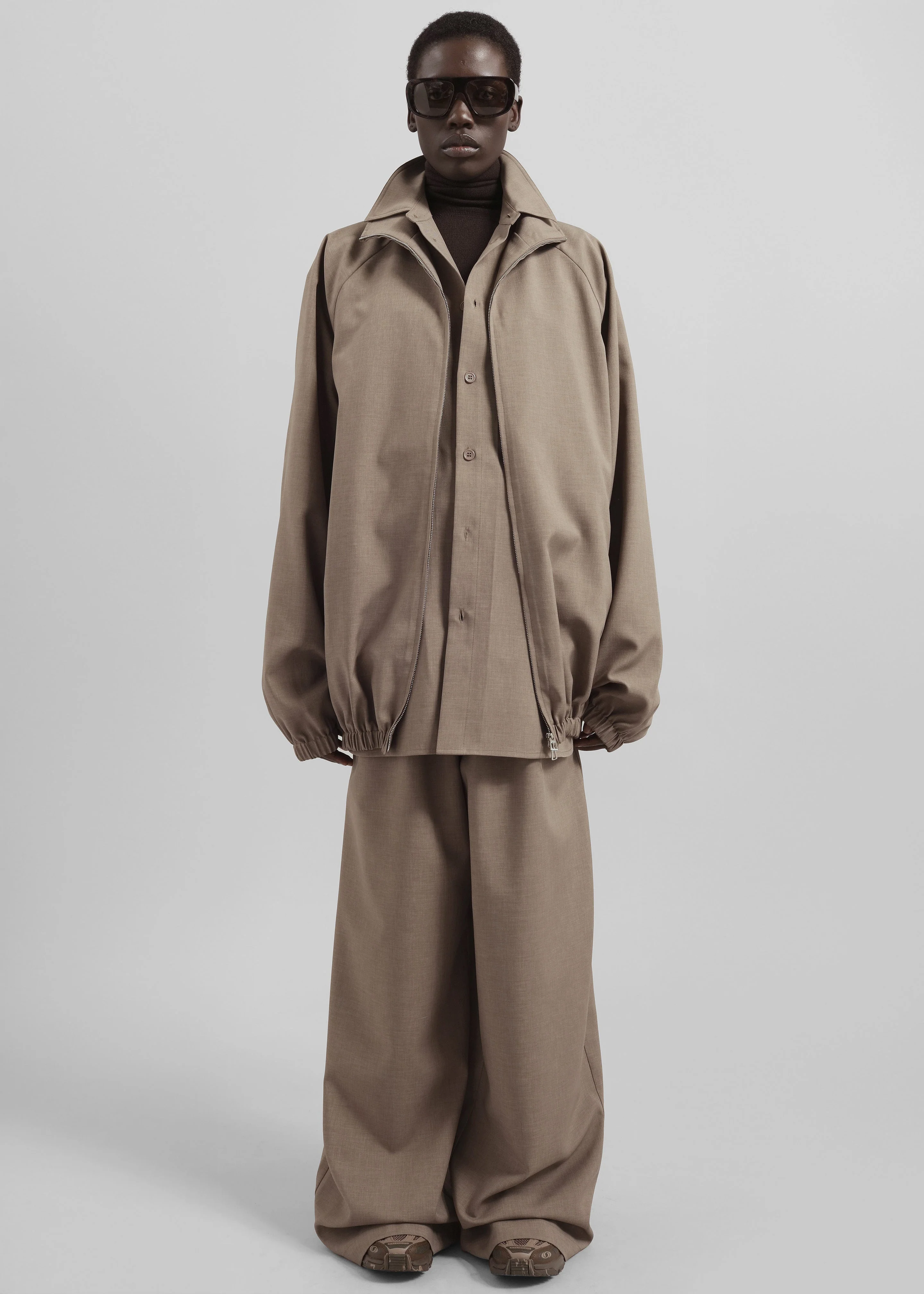 Baxter Track Jacket - Taupe - Image 7