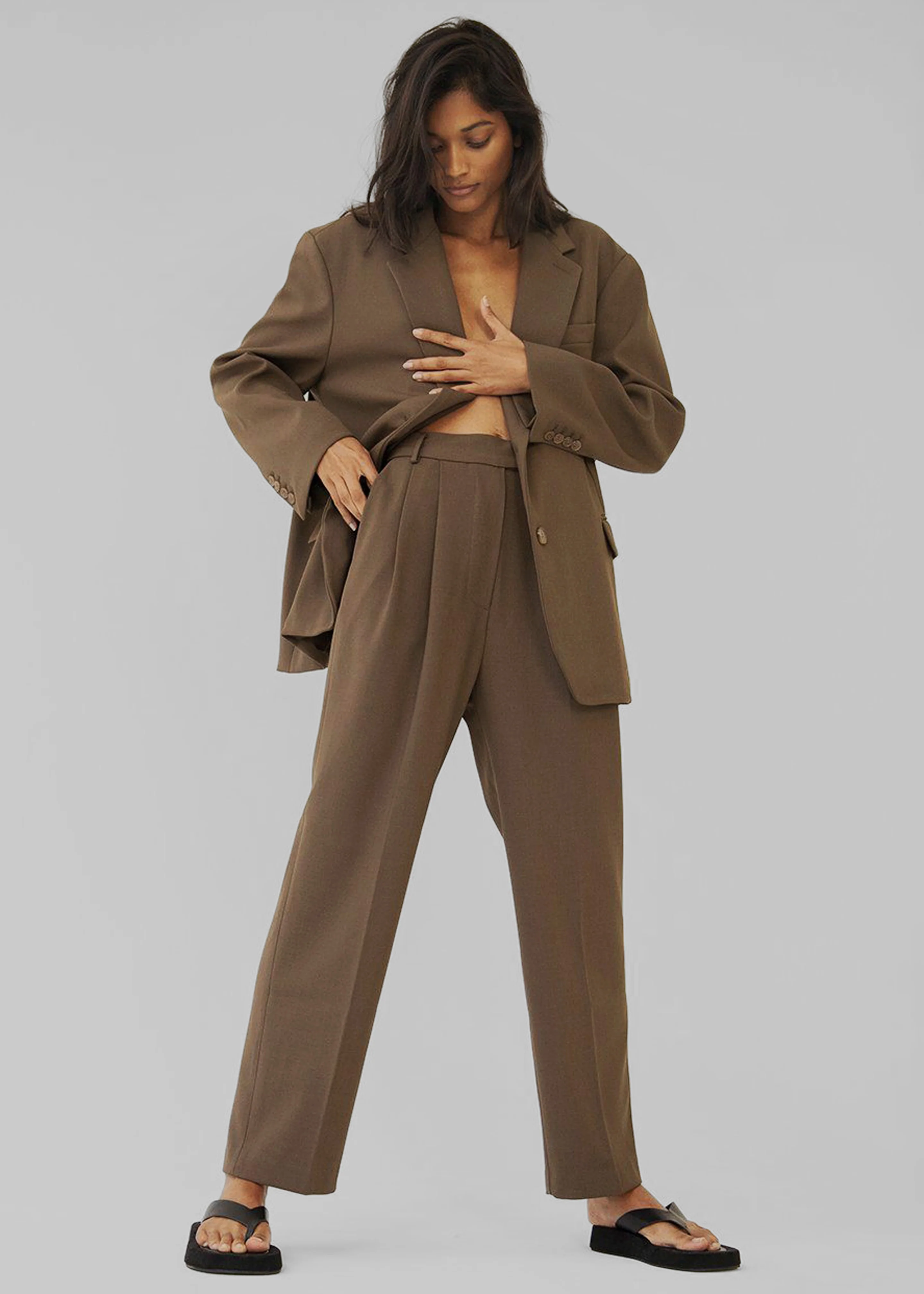 Bea Suit Pants - Chocolate - Image 7