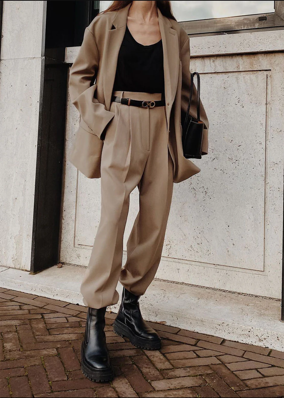 Bea Suit Pants - Latte - Image 3