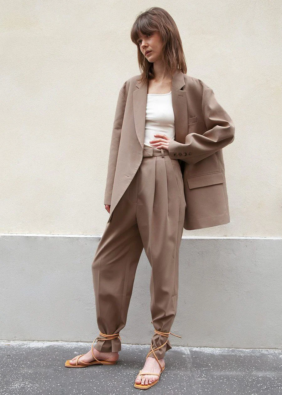 Bea Suit Pants - Latte - Image 9