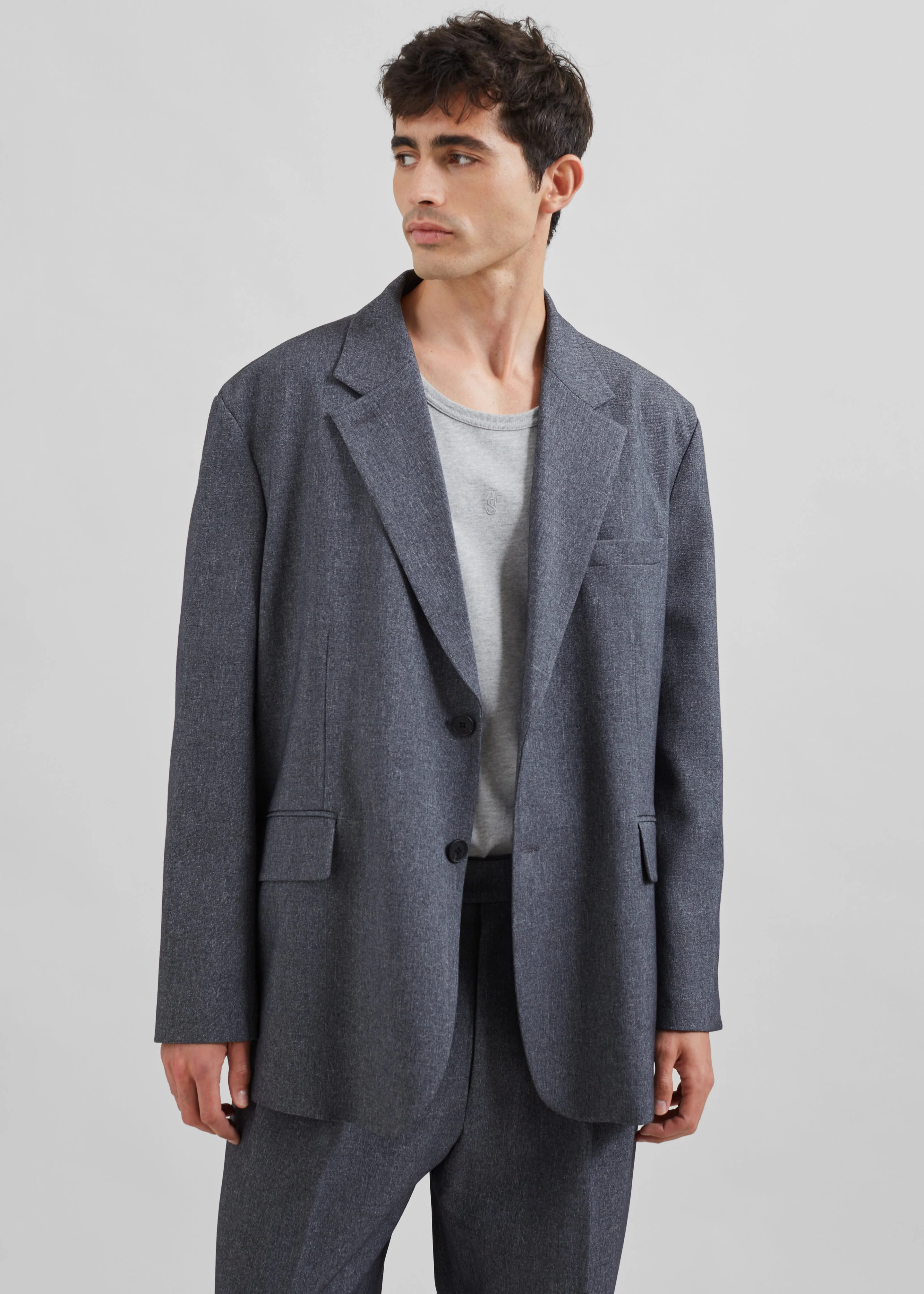 Beo Blazer - Grey Melange - Image 7