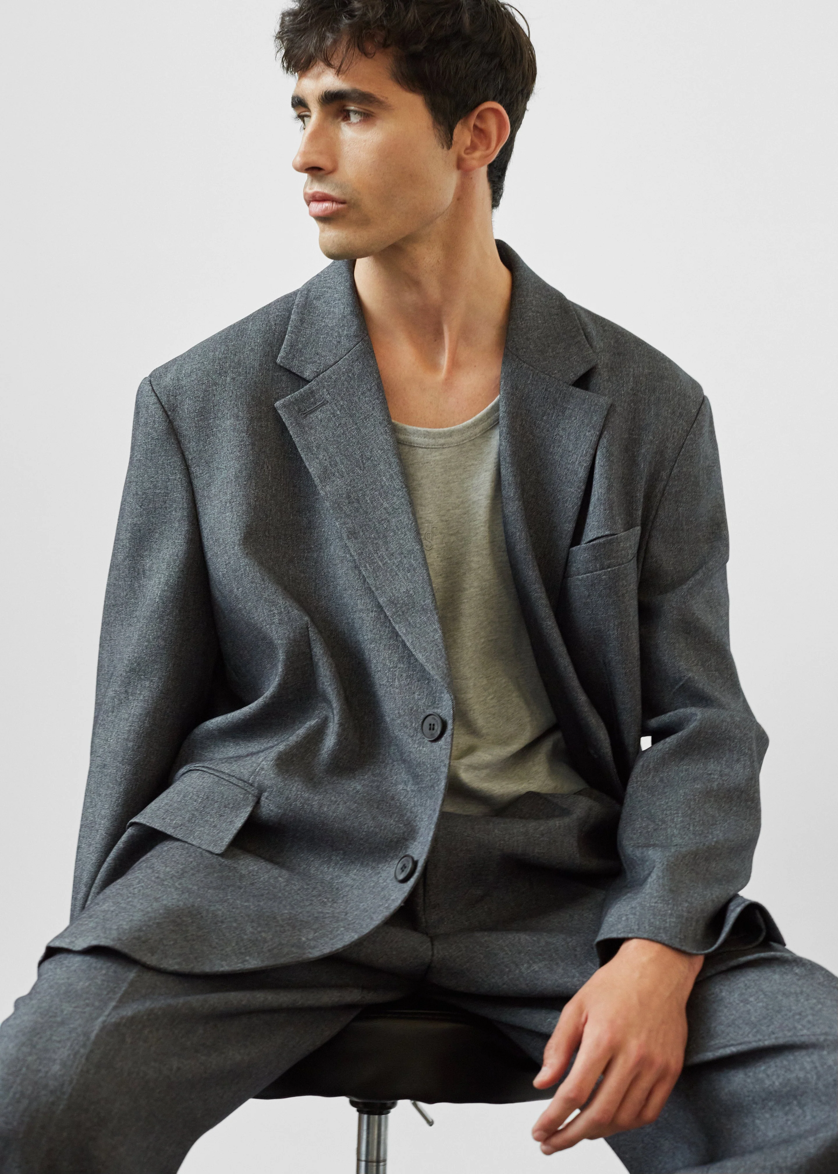 Beo Blazer - Grey Melange - Image 9