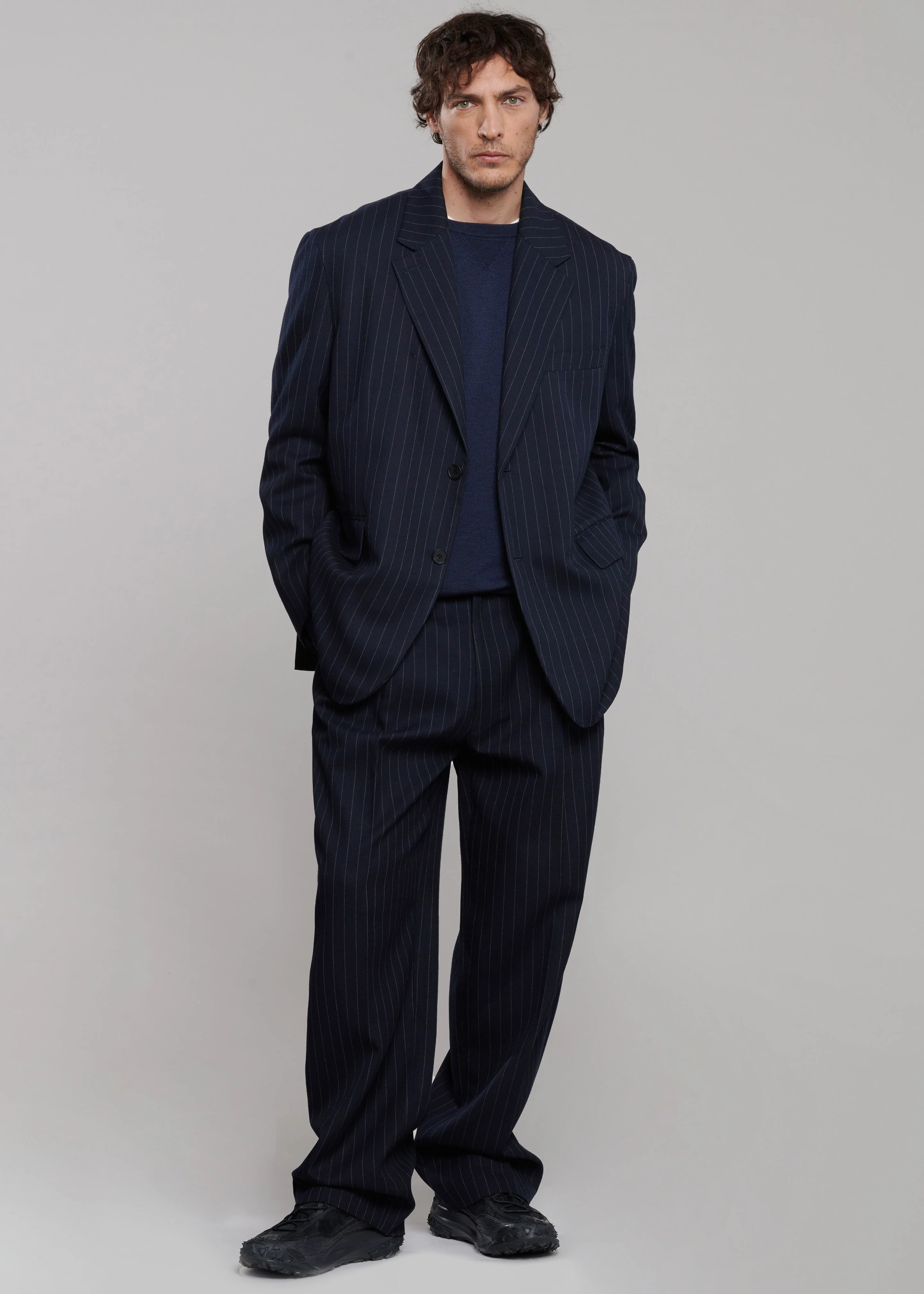 Beo Blazer - Navy/White Pinstripe - Image 3