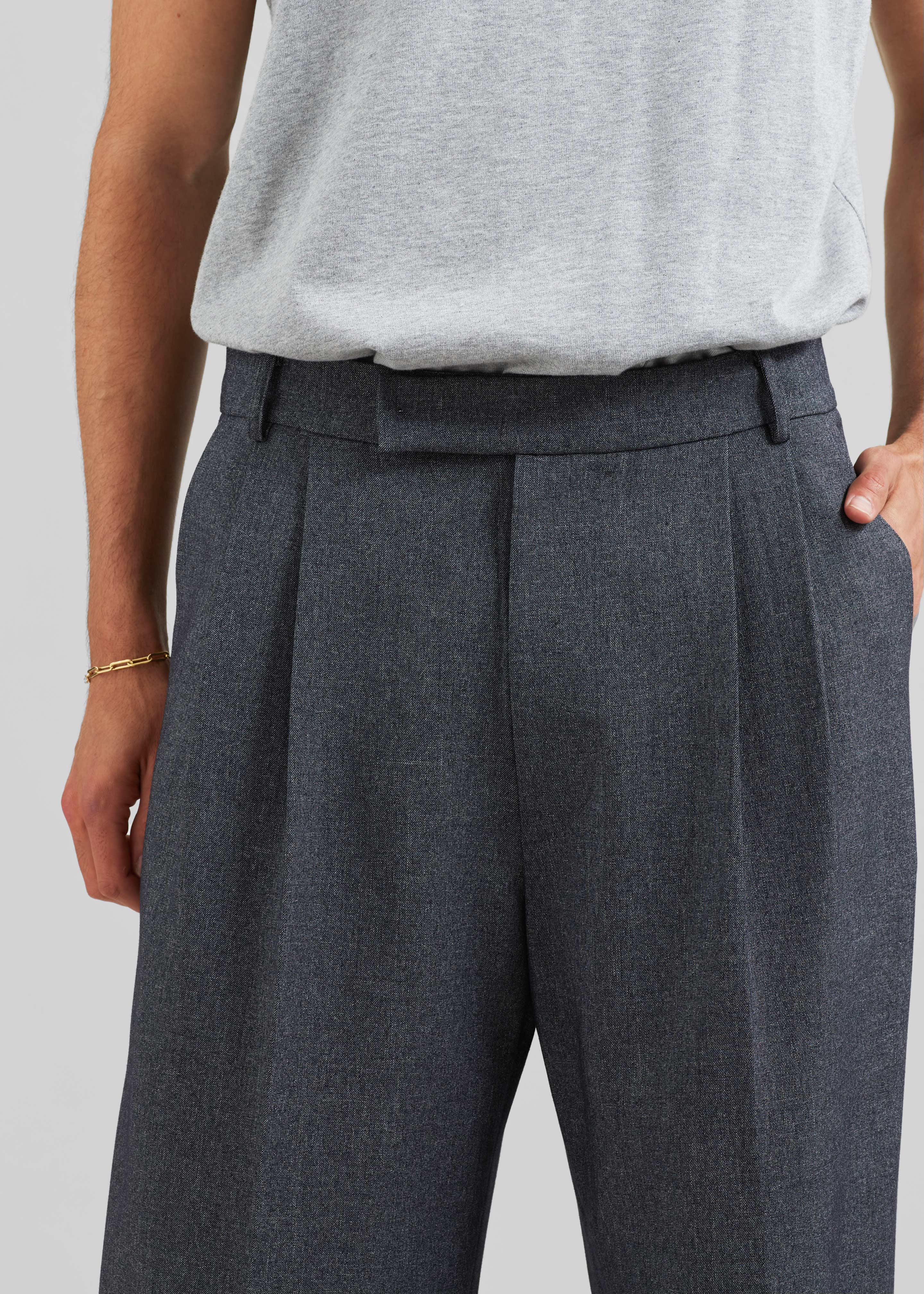 Beo Suit Pants - Grey Melange - Image 3