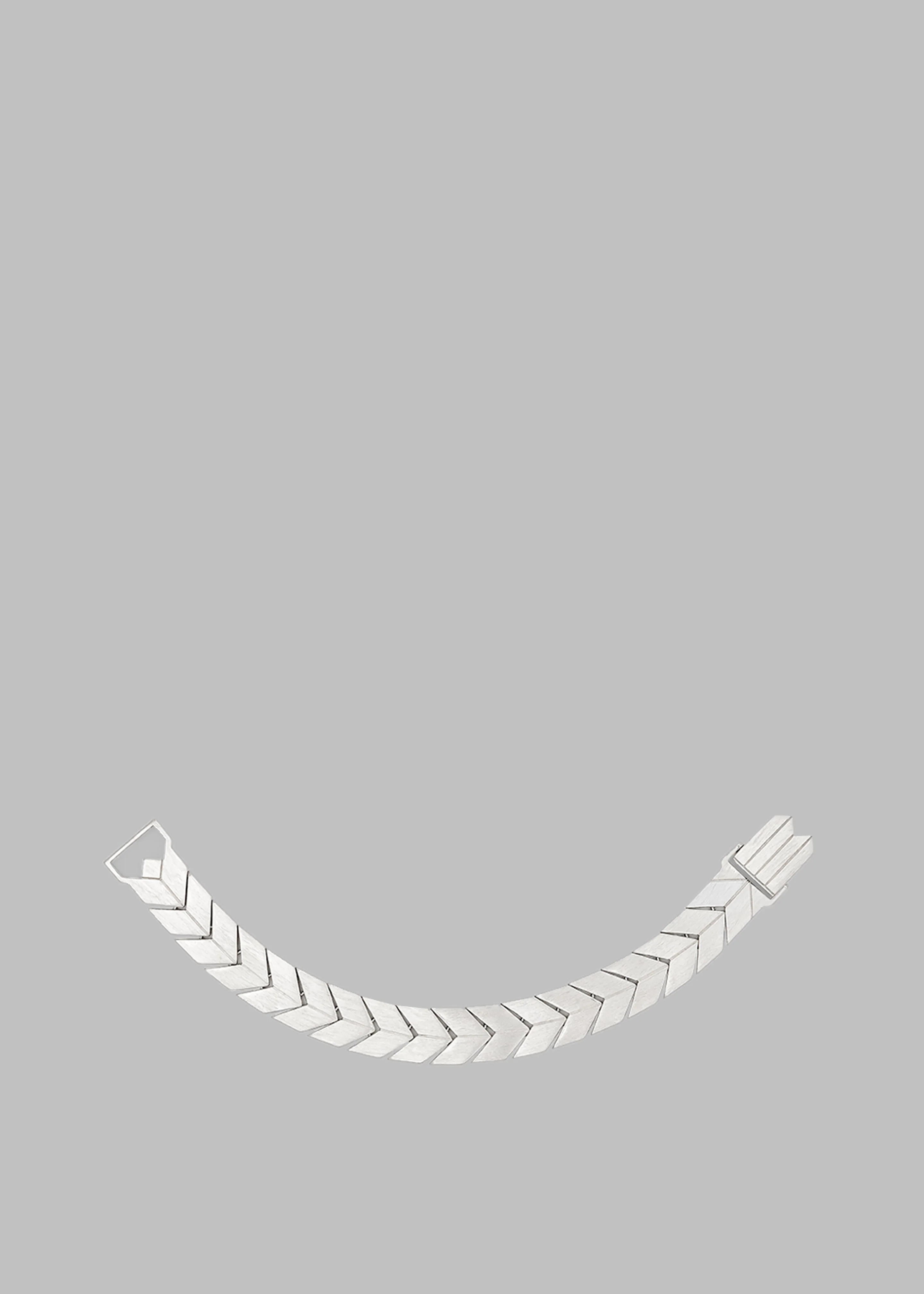 Bevza Flat Spikelet Bracelet - Steel Grey - Image 2