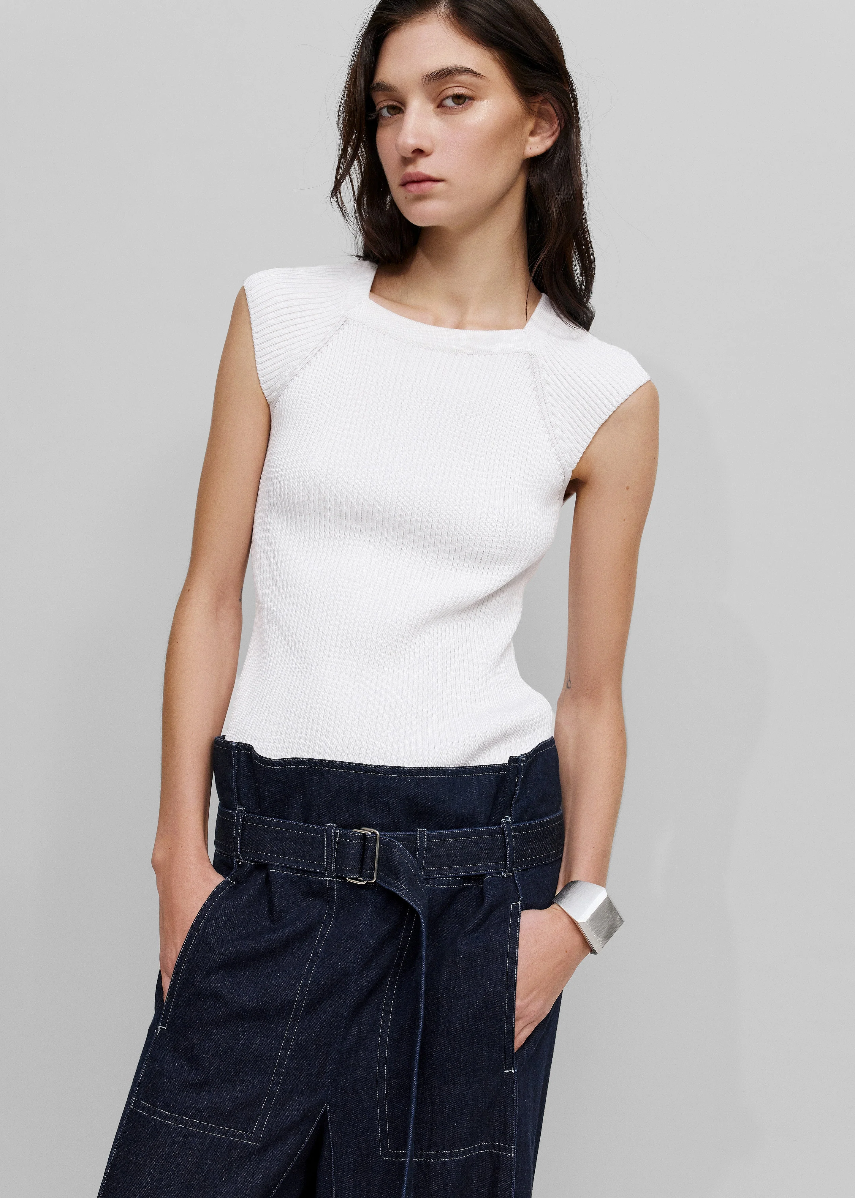 Bevza Square Jeans - Navy - Image 4