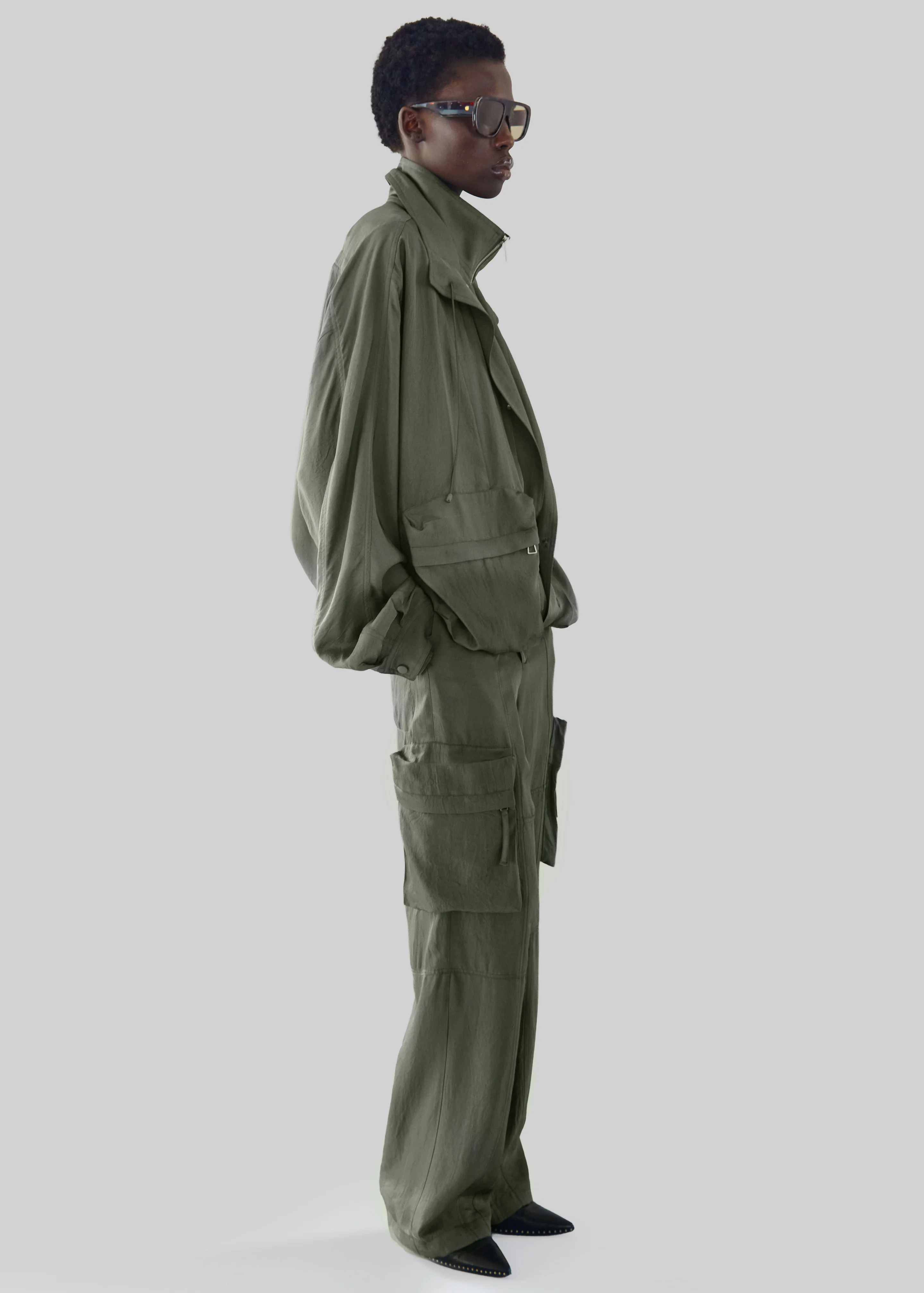 Breya Fluid Jacket - Moss Green - Image 5