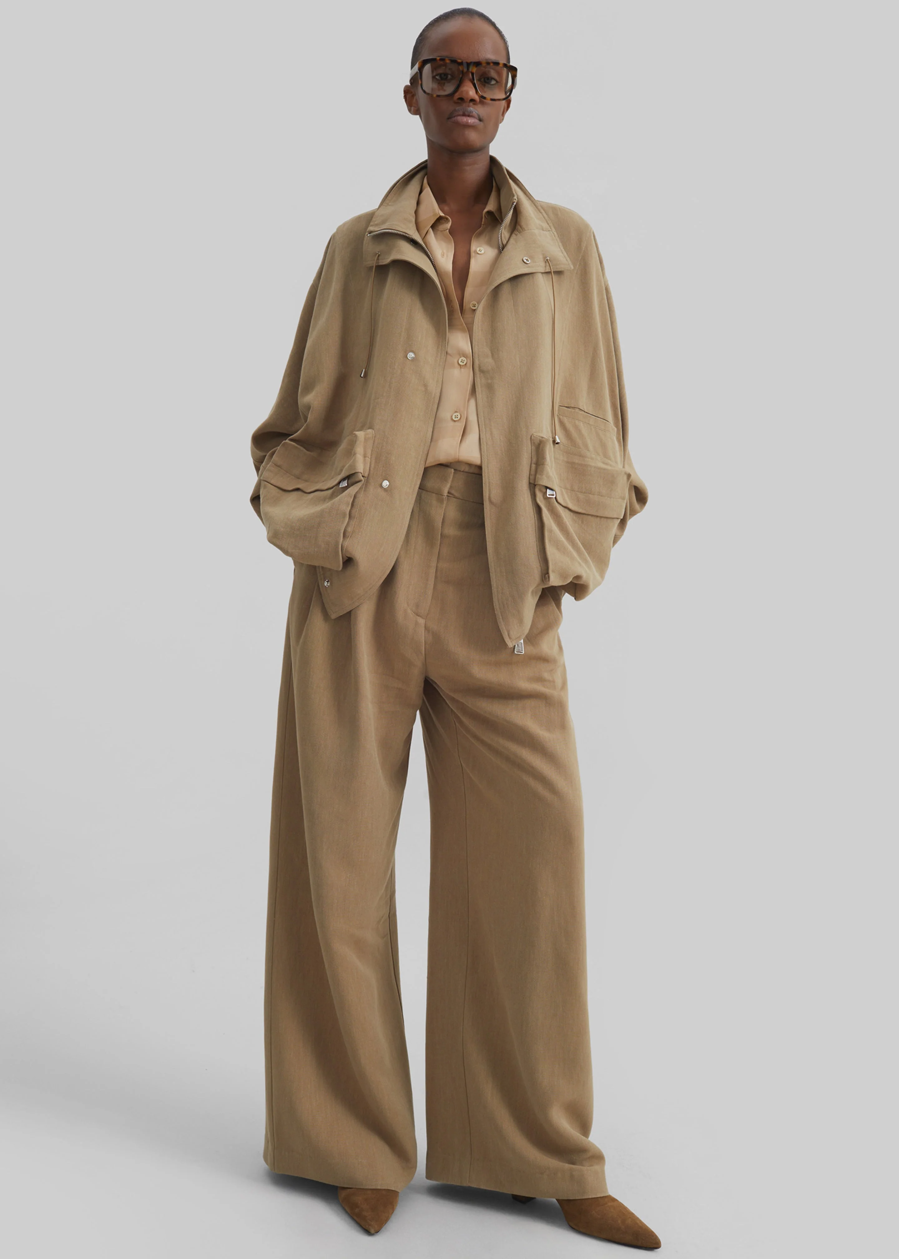 Breya Linen Fluid Jacket - Camel - Image 6