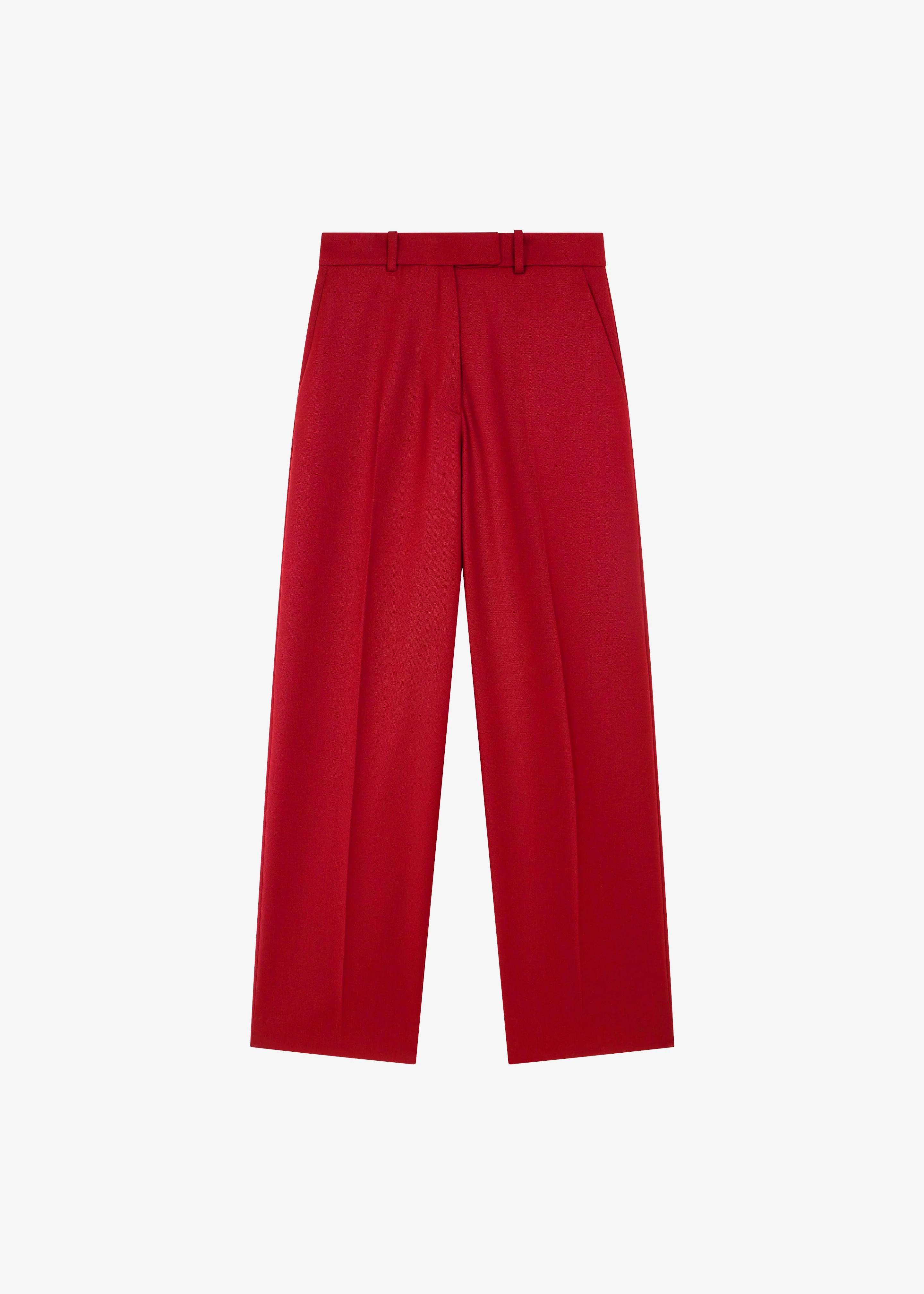 Brickell Satin Trousers - Red - Image 7