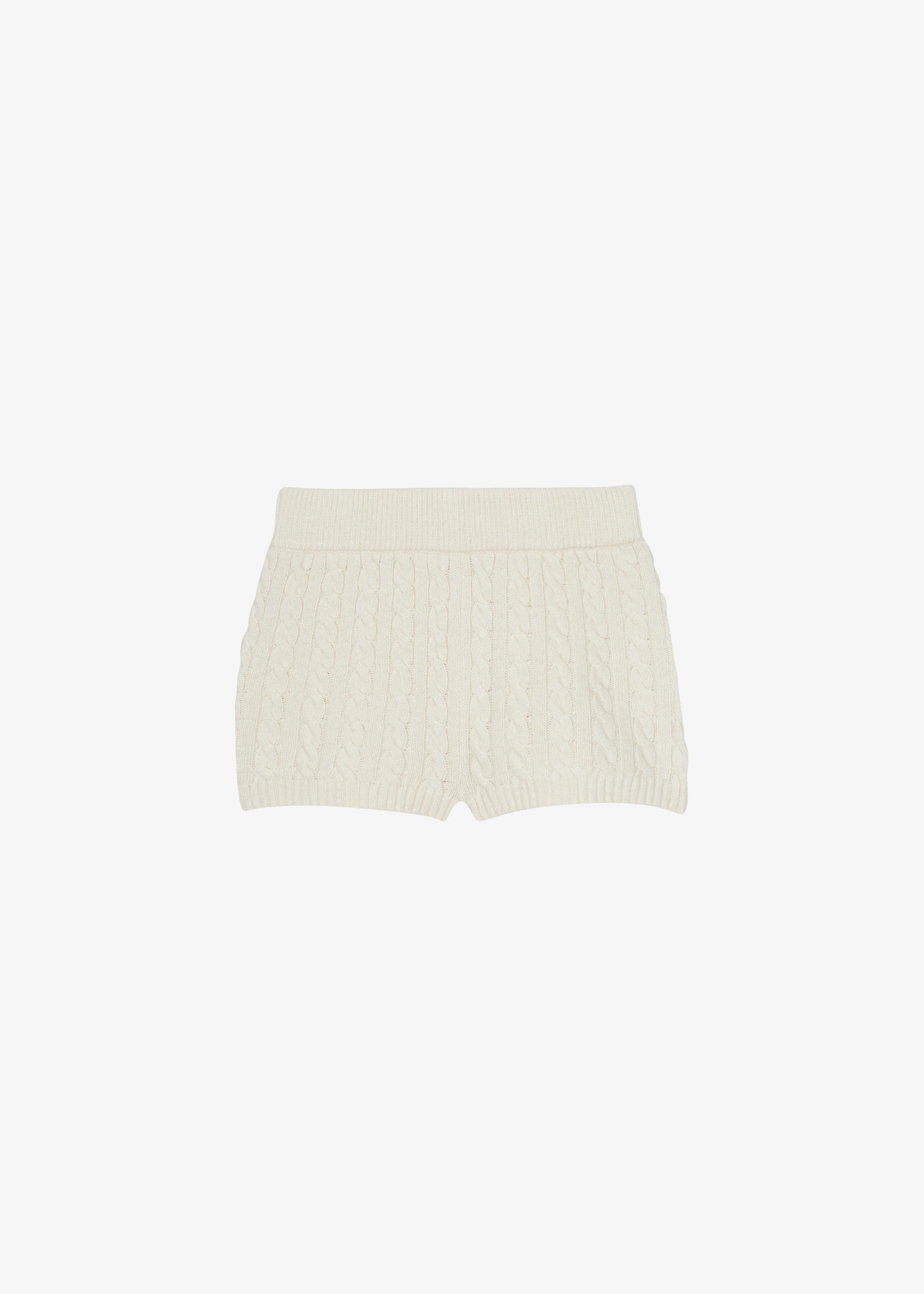 Brisbane Knit Mini Shorts - White - Image 7