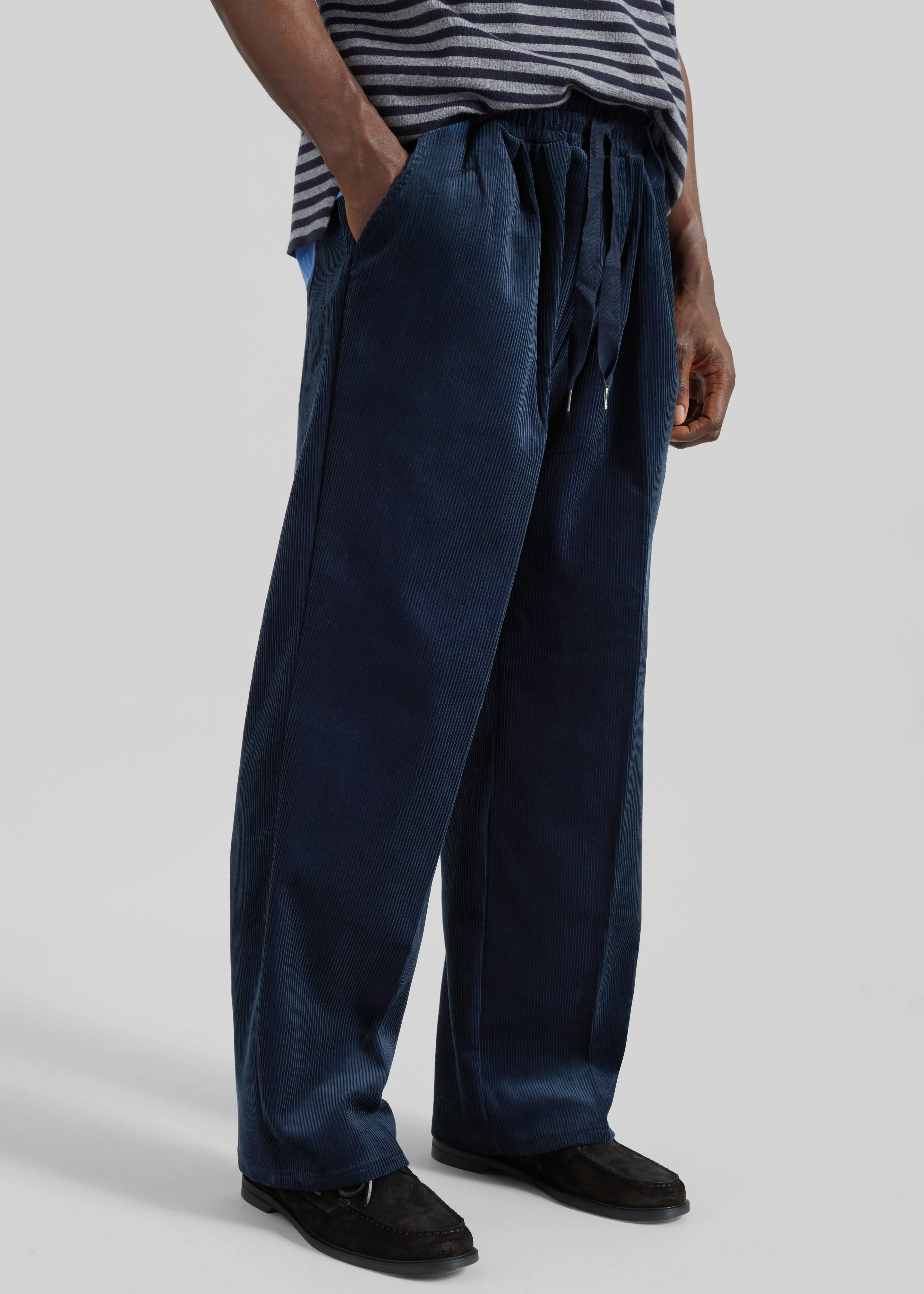 Brixton Corduroy Joggers - Navy - Image 4