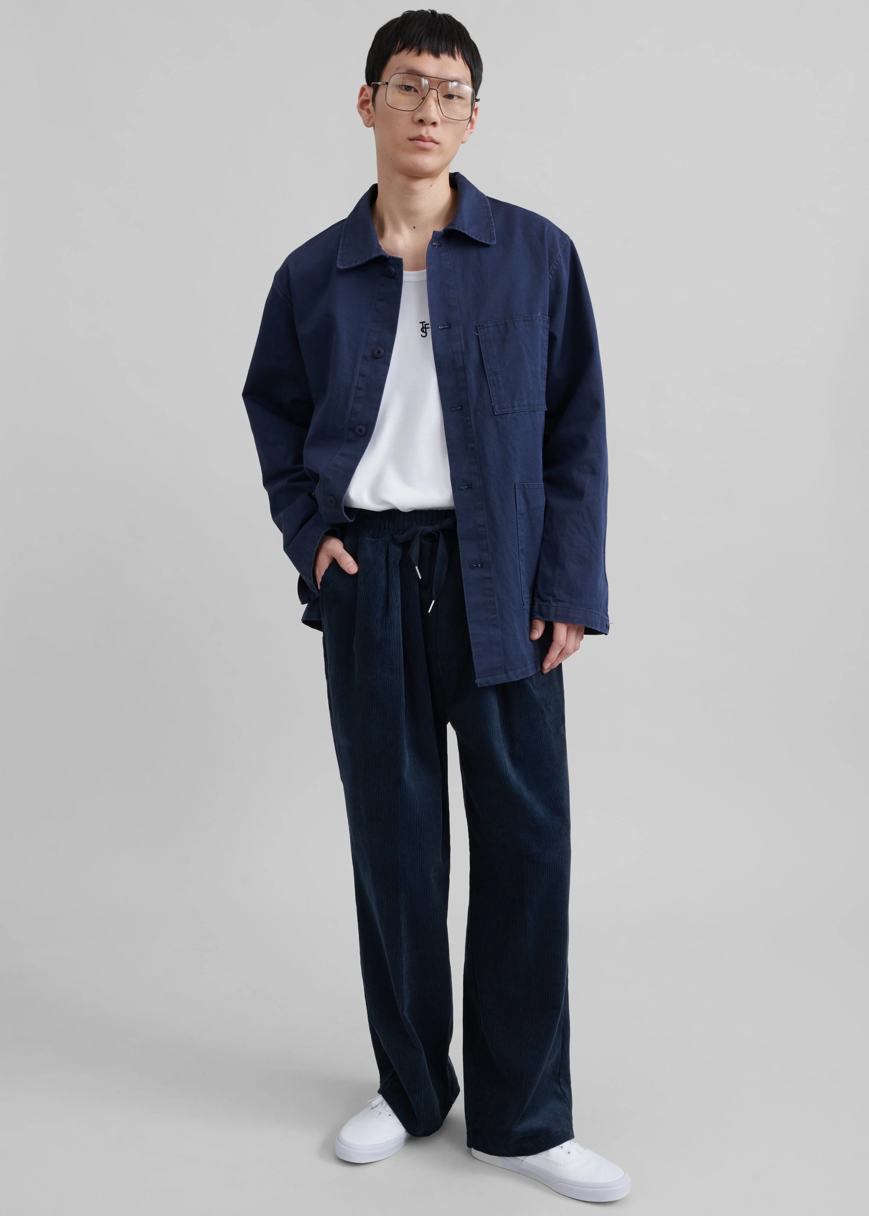Brixton Corduroy Joggers - Navy - Image 5