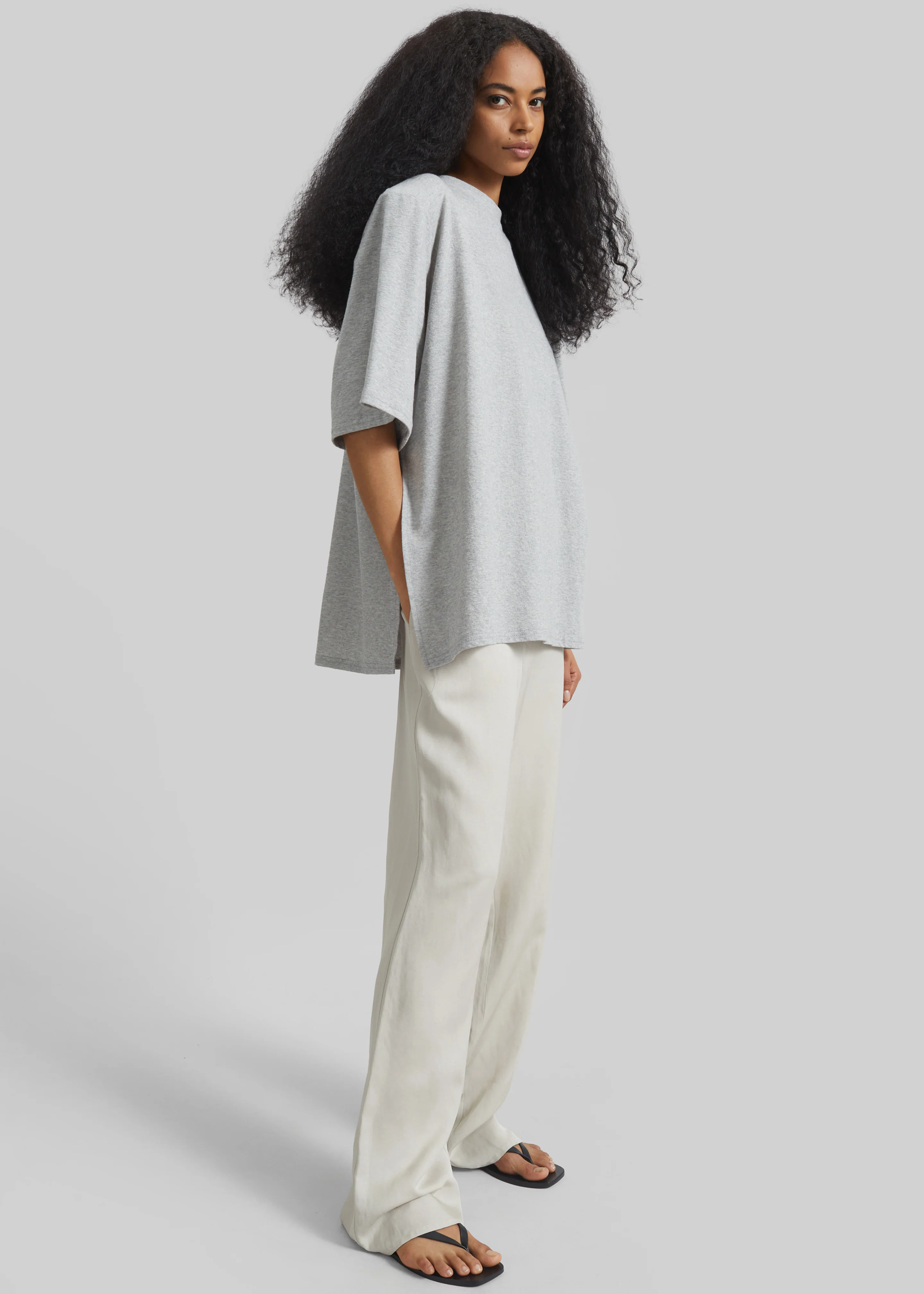 Bruna Linen Soft Pants - Light Beige - Image 4