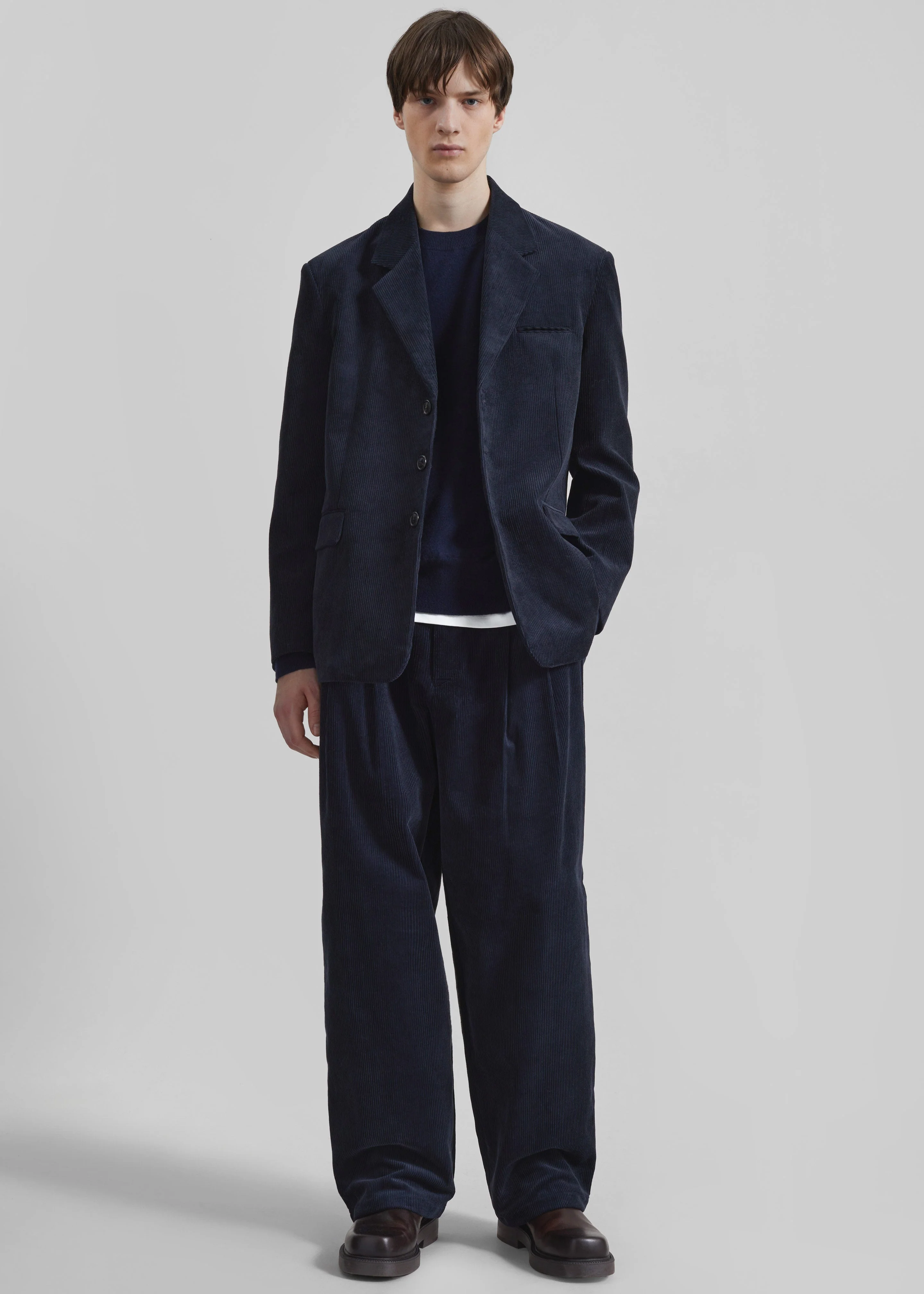 Bryant Corduroy Blazer - Dark Navy - Image 2