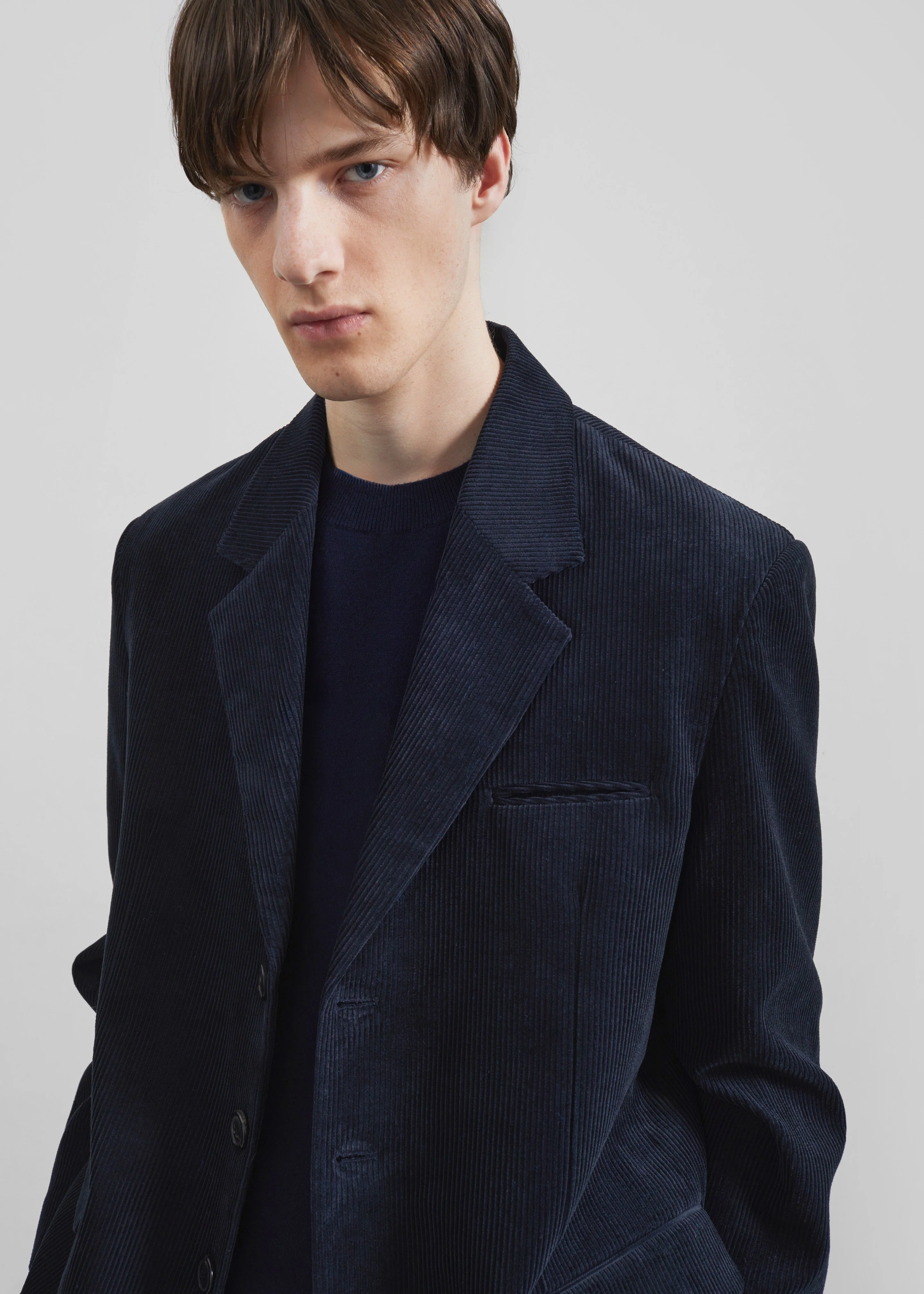 Bryant Corduroy Blazer - Dark Navy - Image 7