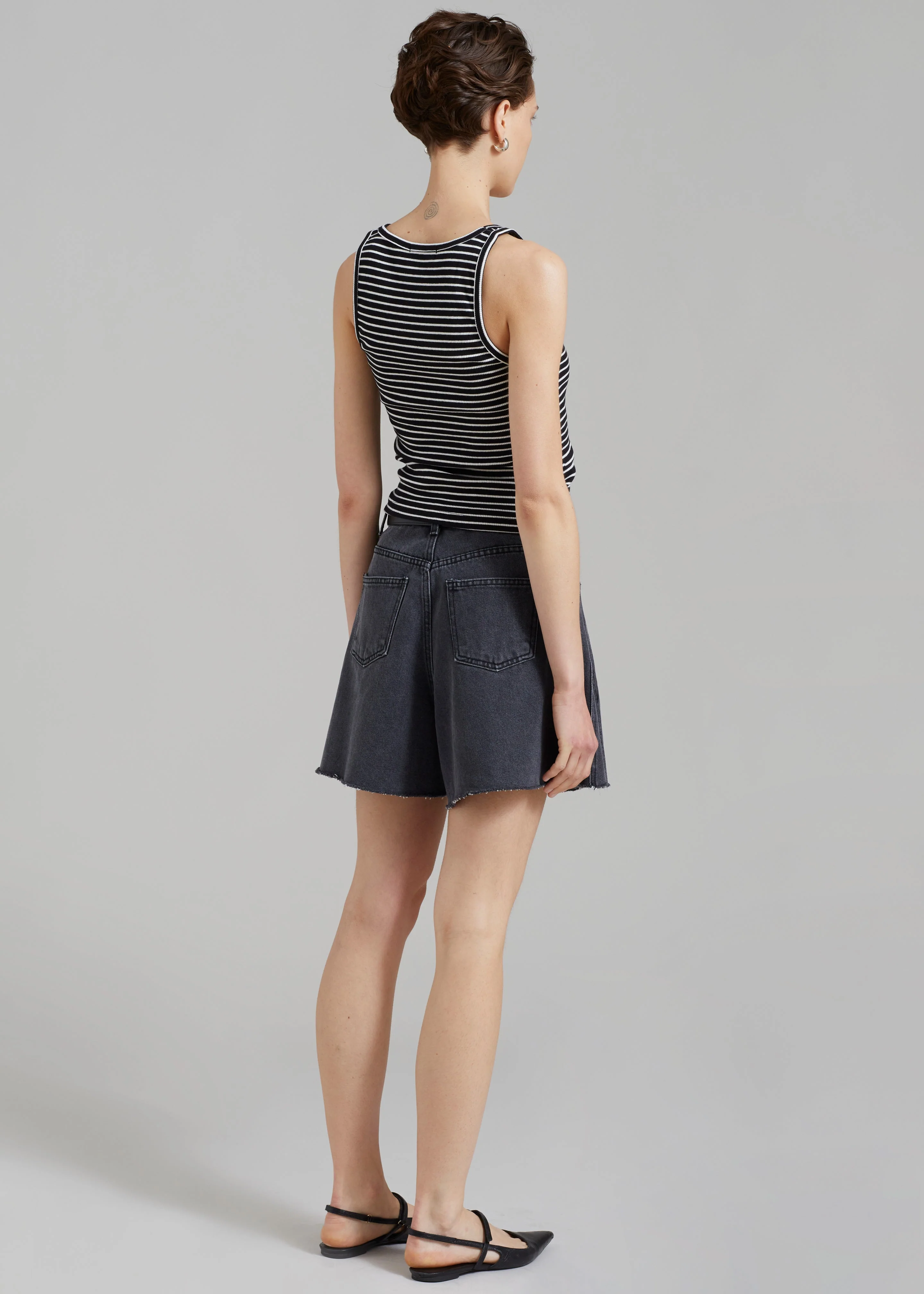 Bryn Tank Top - White Stripe - Image 5