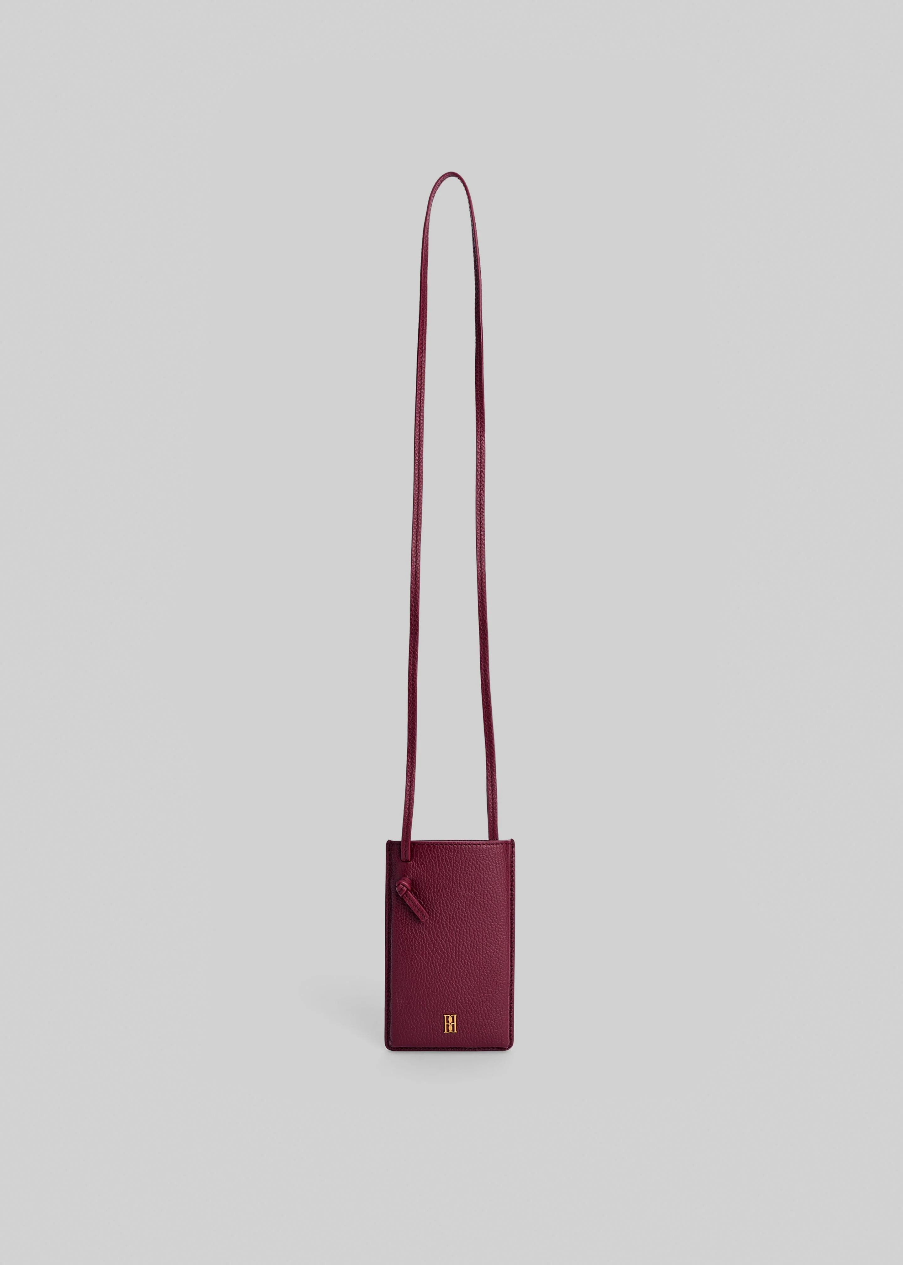 By Malene Birger Aya Phone Leather Pouch - Cabernet - Image 3