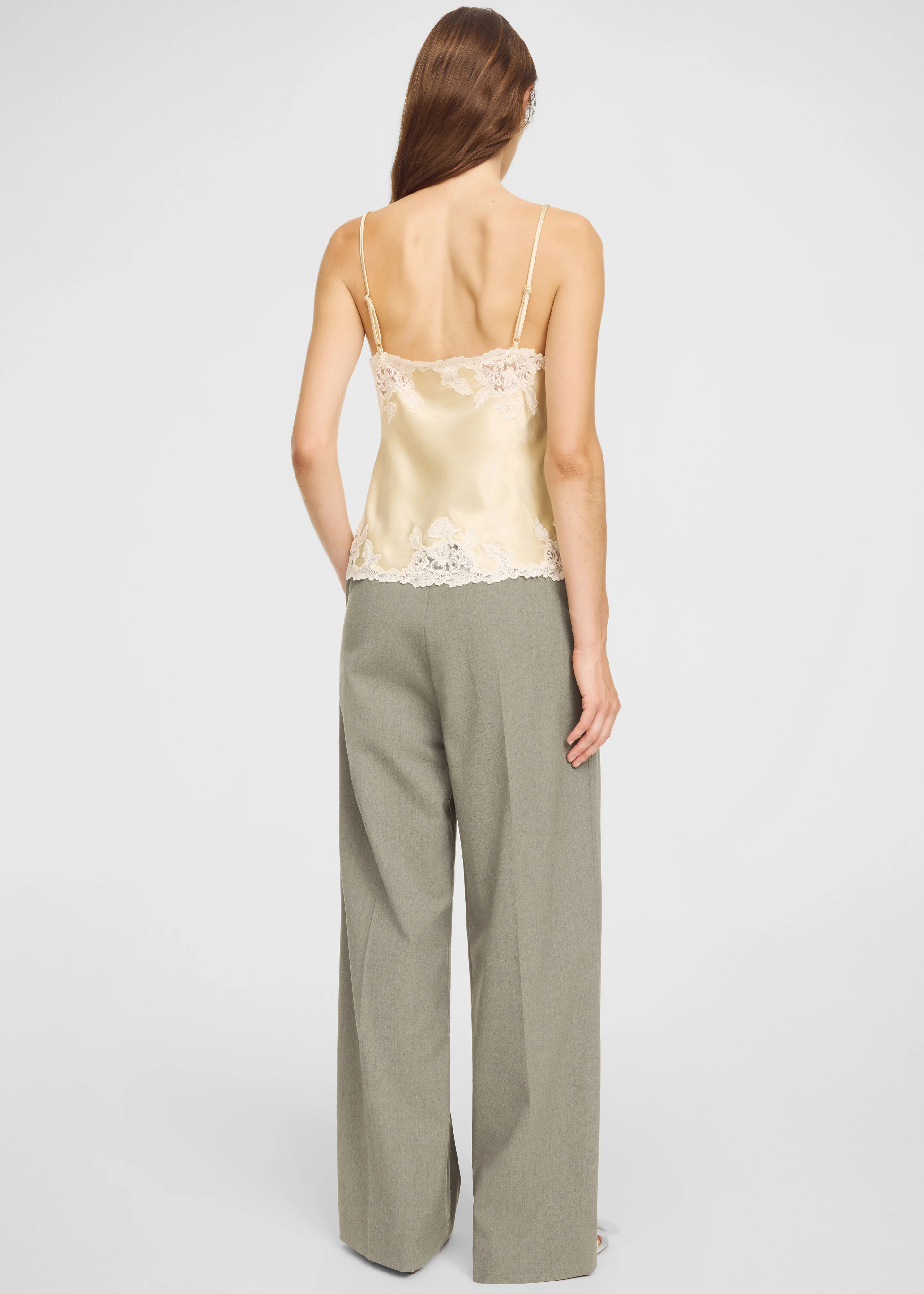 By Malene Birger Madeleine Satin Top - Vanilla Cream - Image 8
