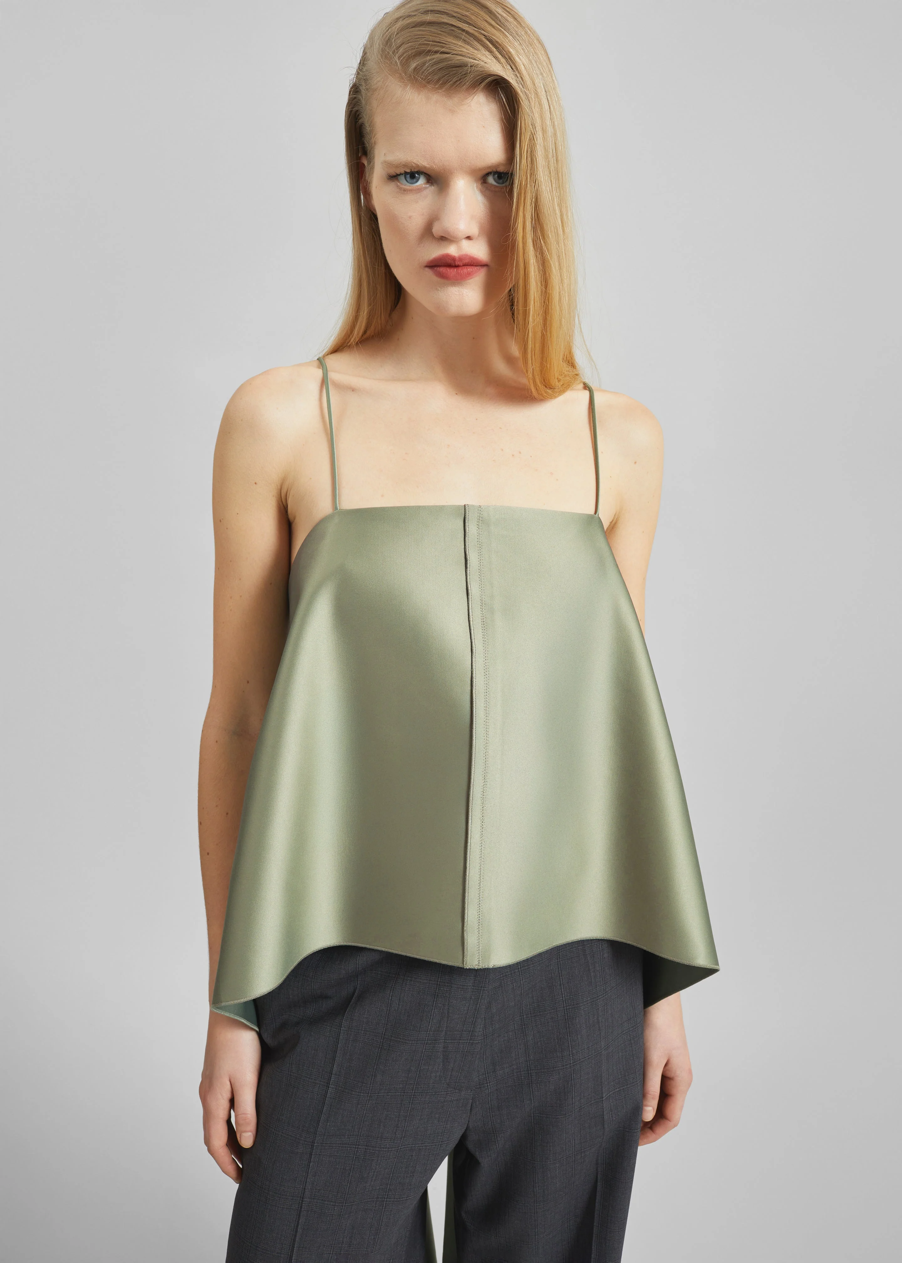 By Malene Birger Trinola Top - Deep Lichen Green - Image 4