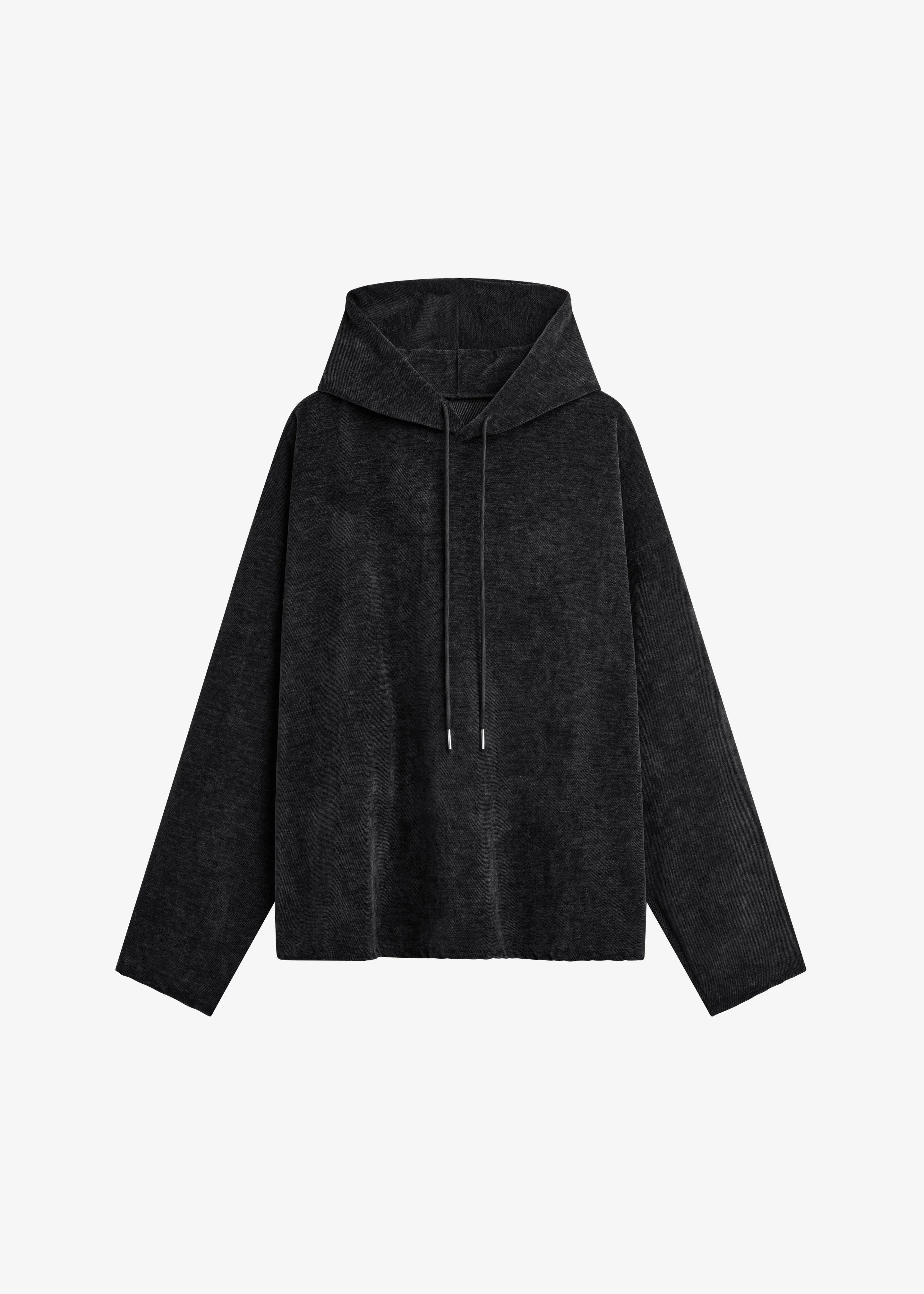 Caleb Velvet Hoodie - Black - Image 7