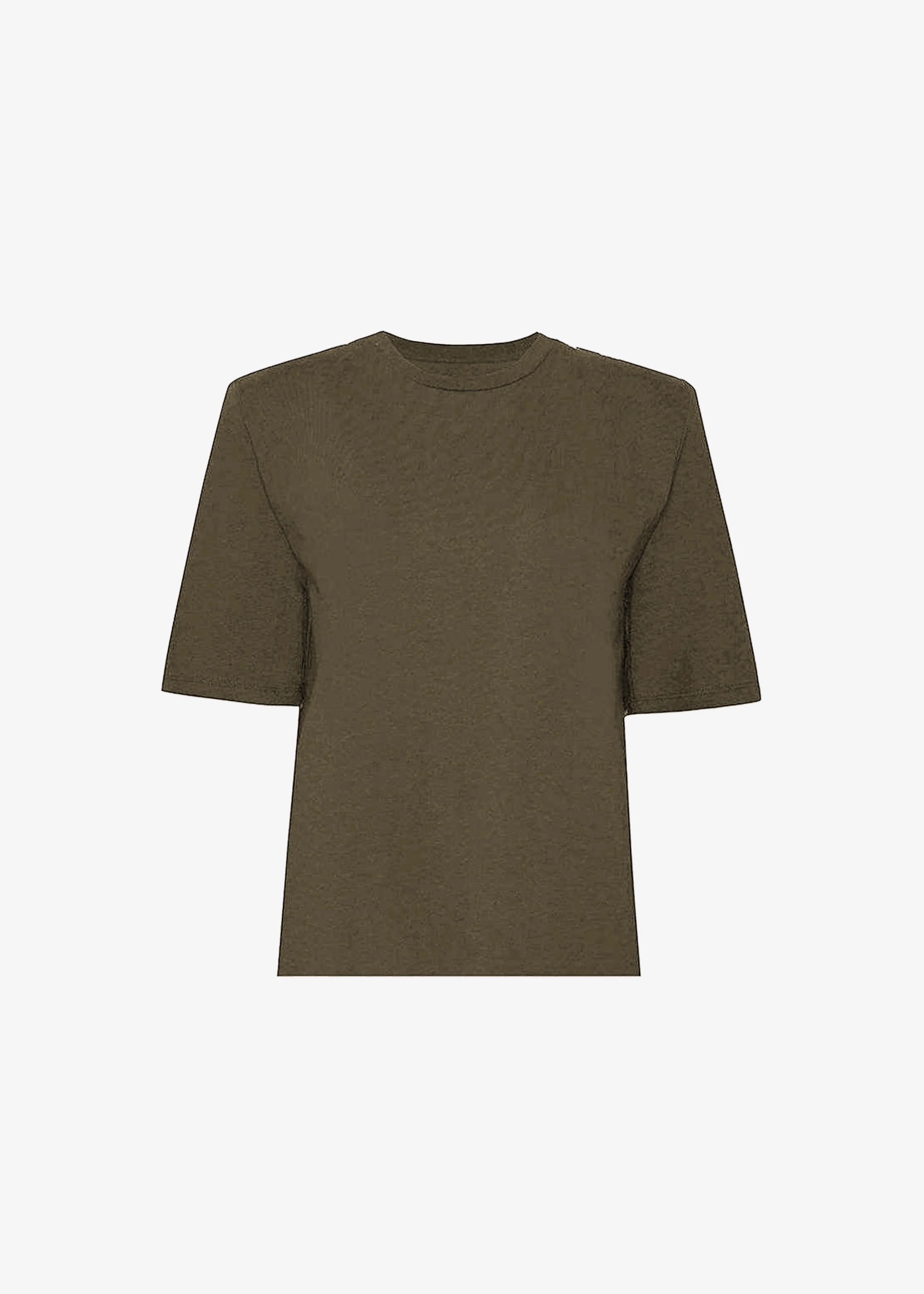 Carrington Padded Shoulder Tee - Olive - Image 7