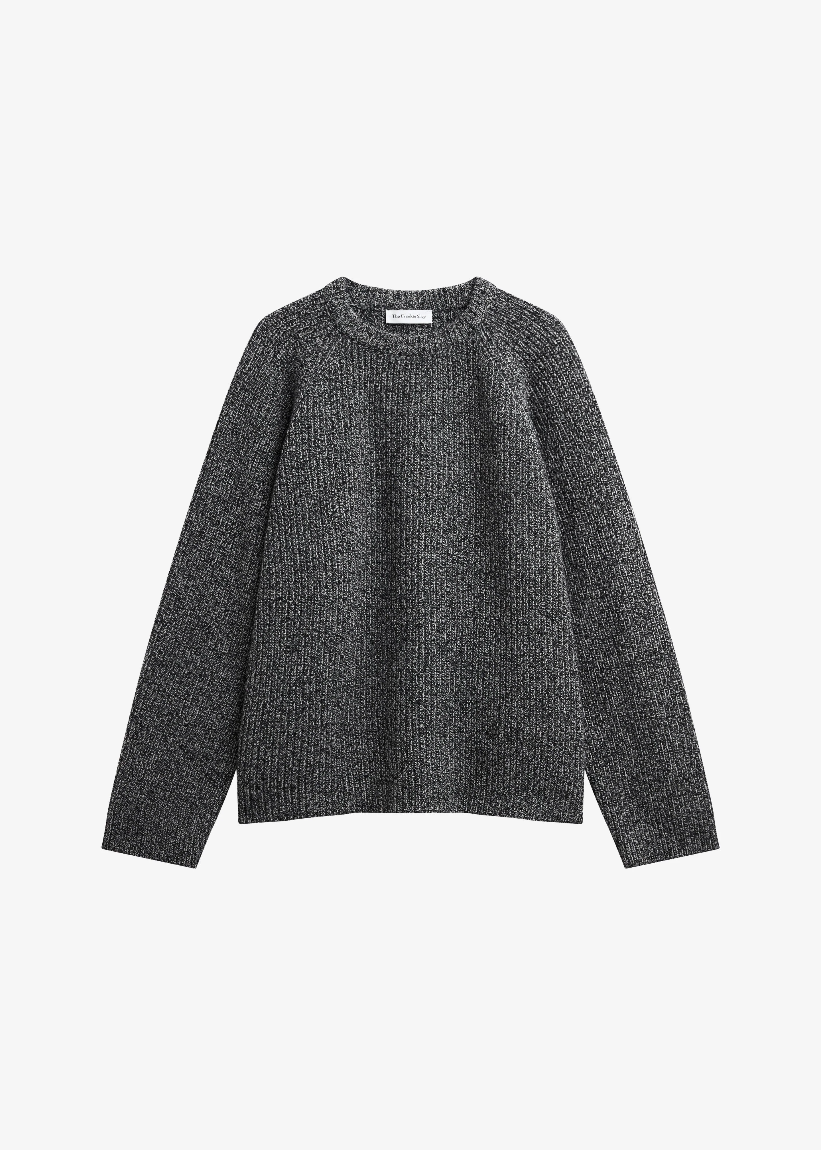 Carter Crewneck Sweater - Black Melange - Image 11