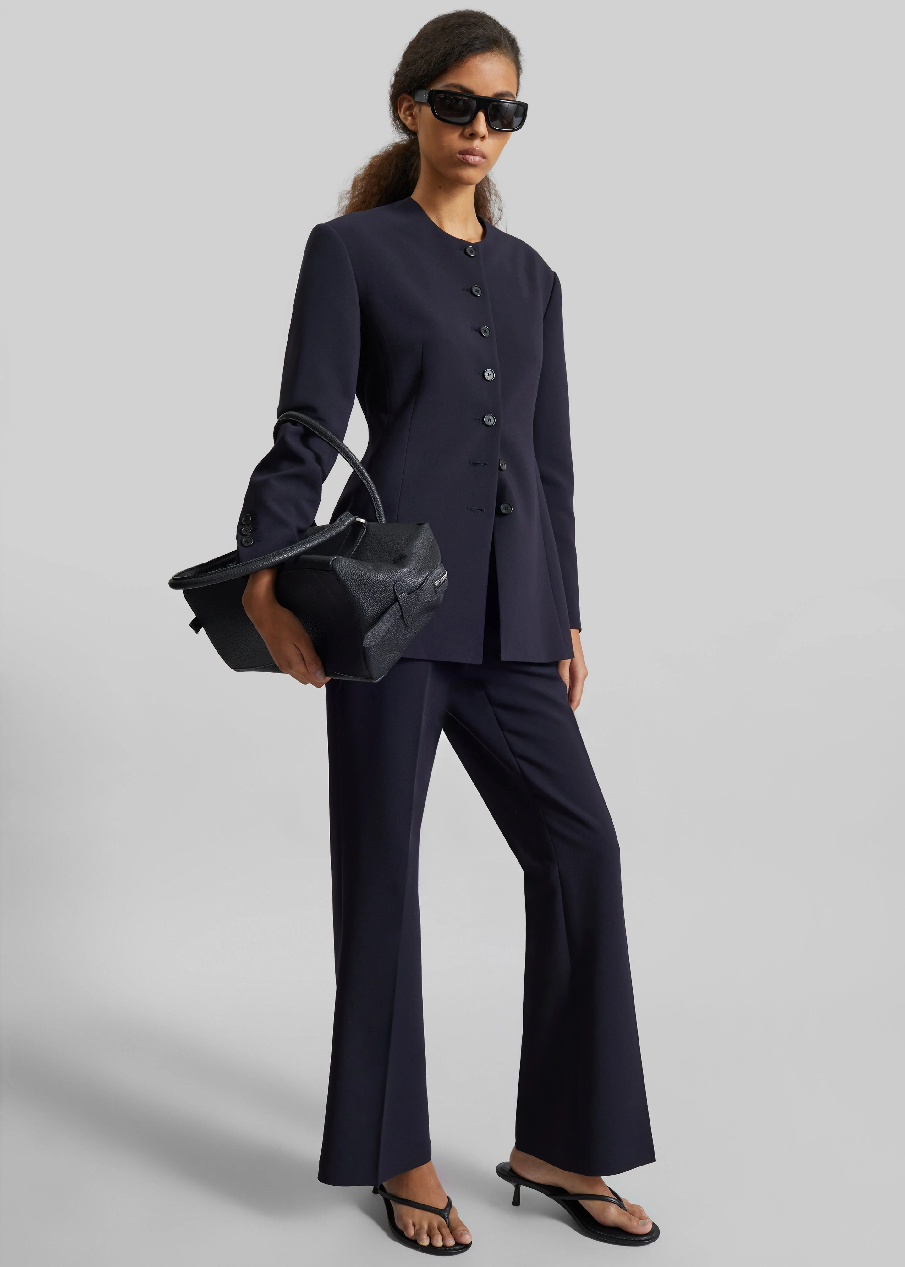 Chesnay Bootcut Pants - Navy - Image 2